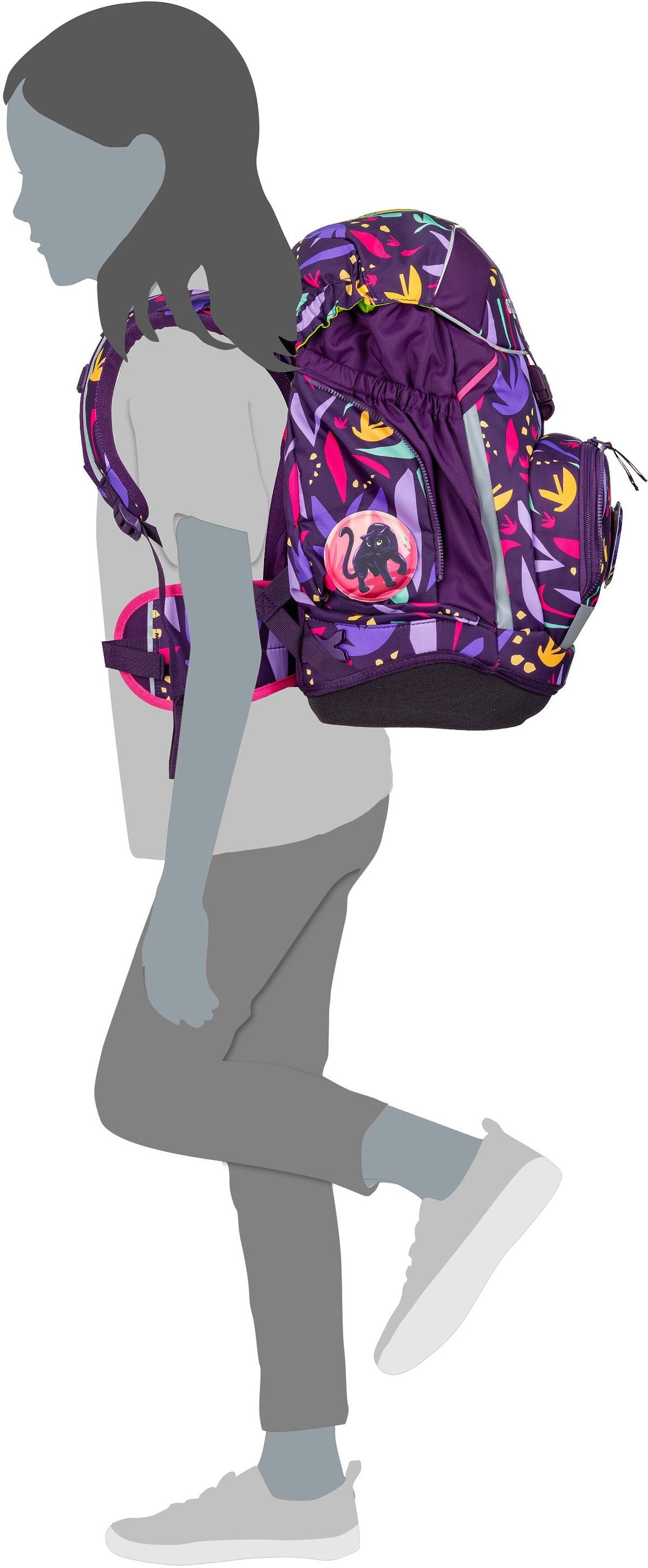 ergobag pack Set GLOW Bärlaxy Schulranzen – Silhouettenansicht