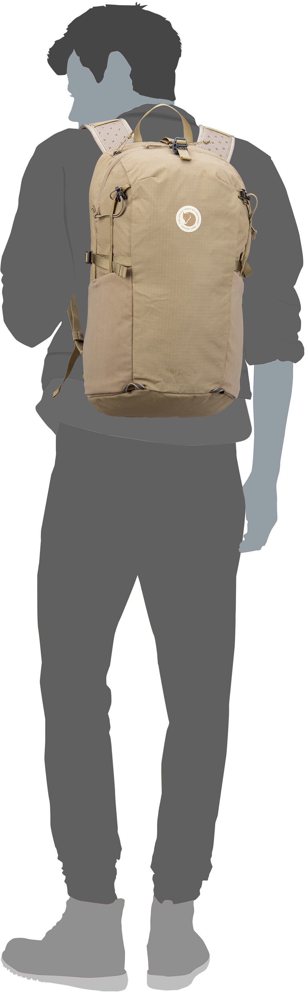 Fjällräven Abisko Softpack 16 Black Rucksack – Silhouettenansicht