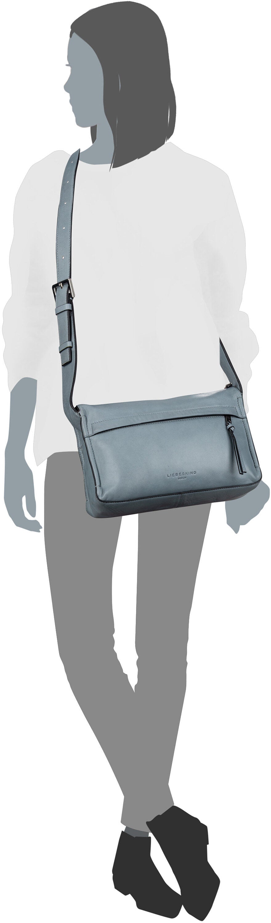 Liebeskind Berlin Sky M 2159541 Forest Green Crossbody Bag – Silhouettenansicht