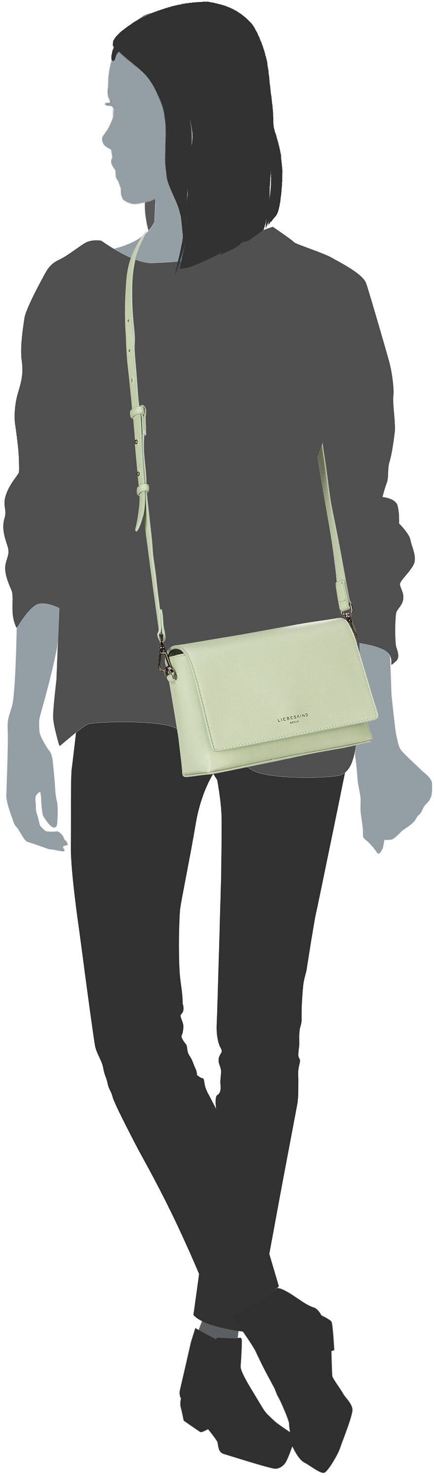 Liebeskind Berlin Hilla Tokyo M 2166490 Steel Crossbody Bag – Silhouettenansicht