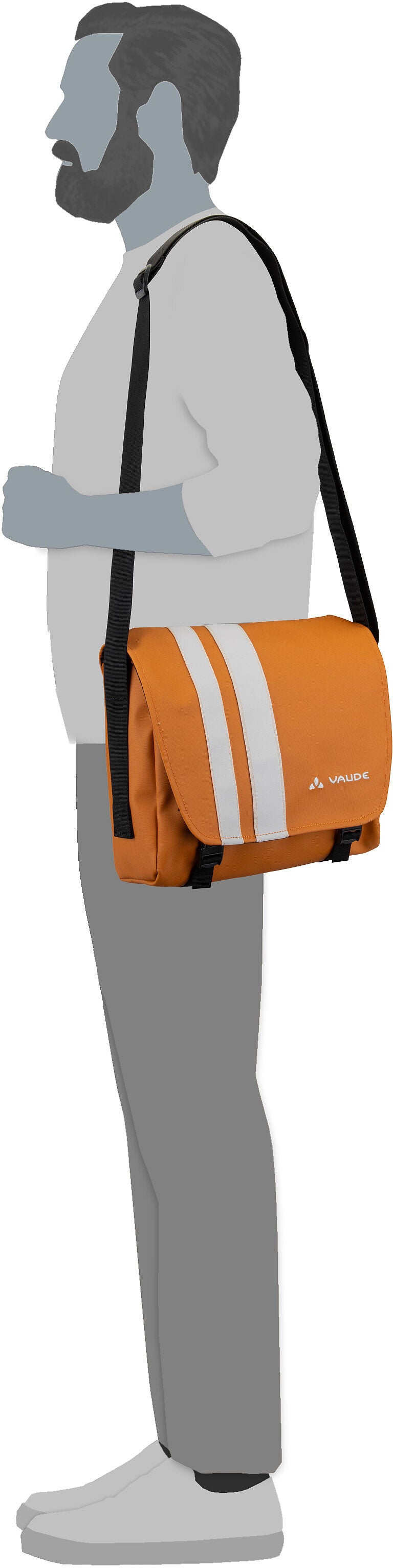 Vaude Vanuatu Black Crossbody Bag – Silhouettenansicht