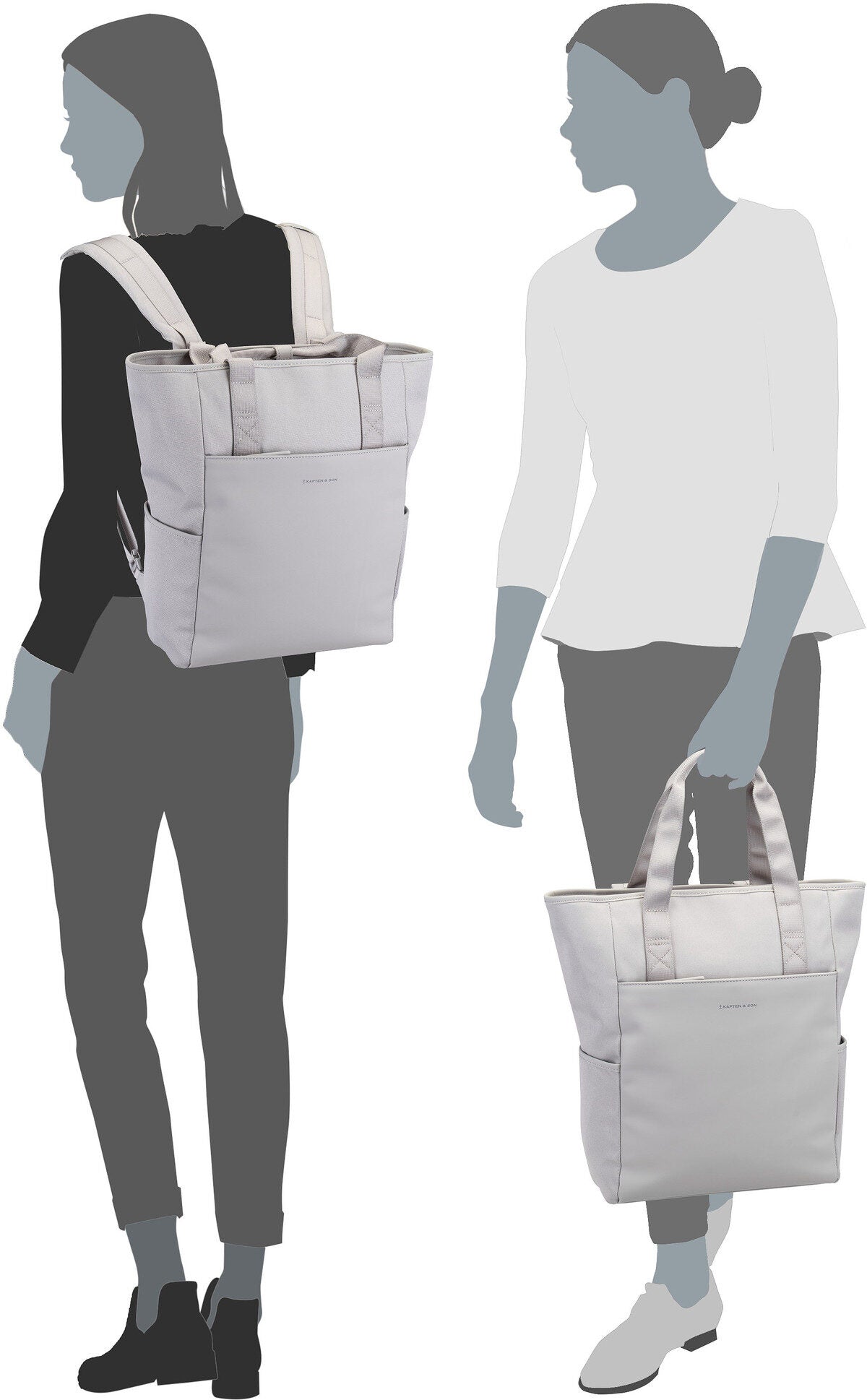 Kapten & Son Lindby Sandstone Rucksack – Silhouettenansicht
