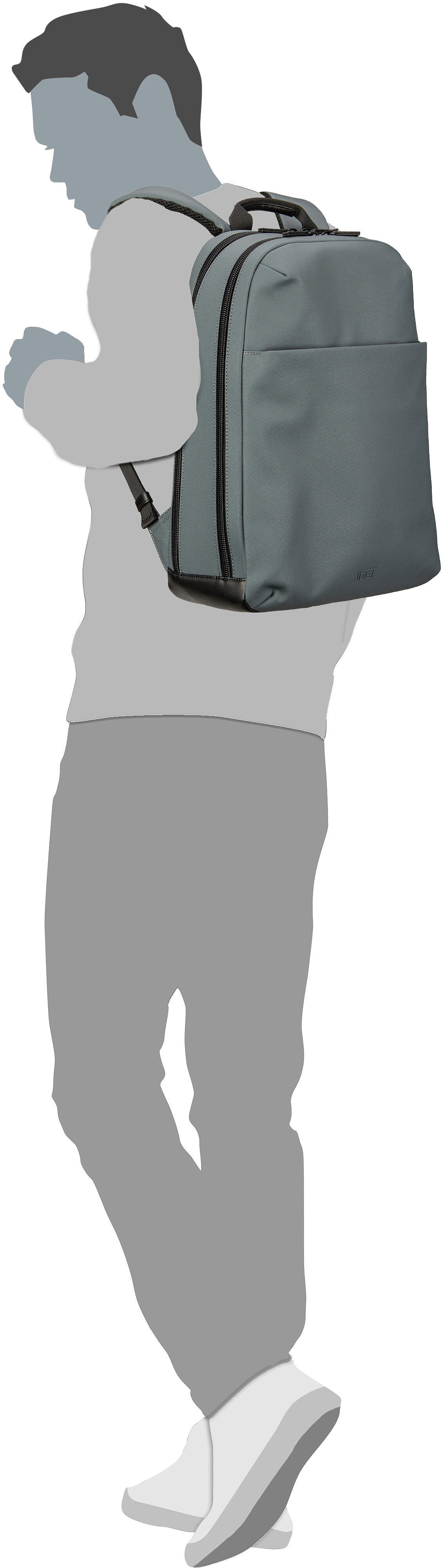 Jost Borgholm 5305 Blaugrau Rucksack – Silhouettenansicht