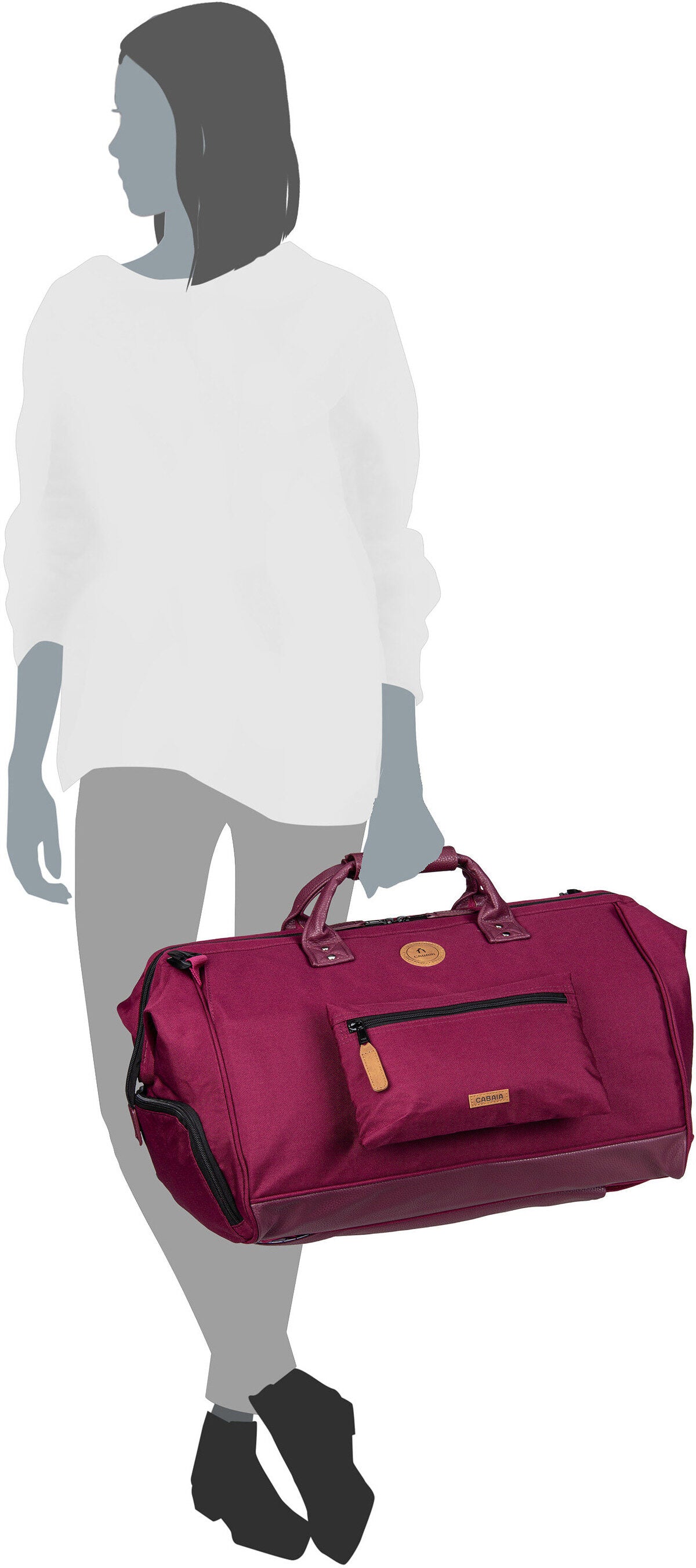 Cabaia Recycled Oxford New York Dufflebag – Silhouettenansicht