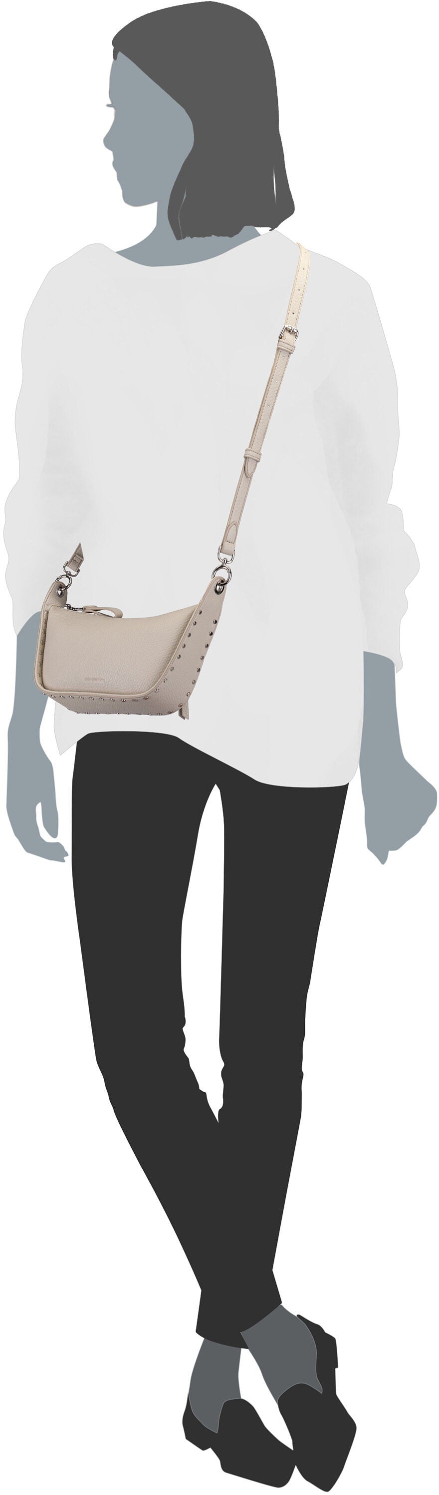 Fredsbruder Feel Wild 3776 Black Crossbody Bag – Silhouettenansicht