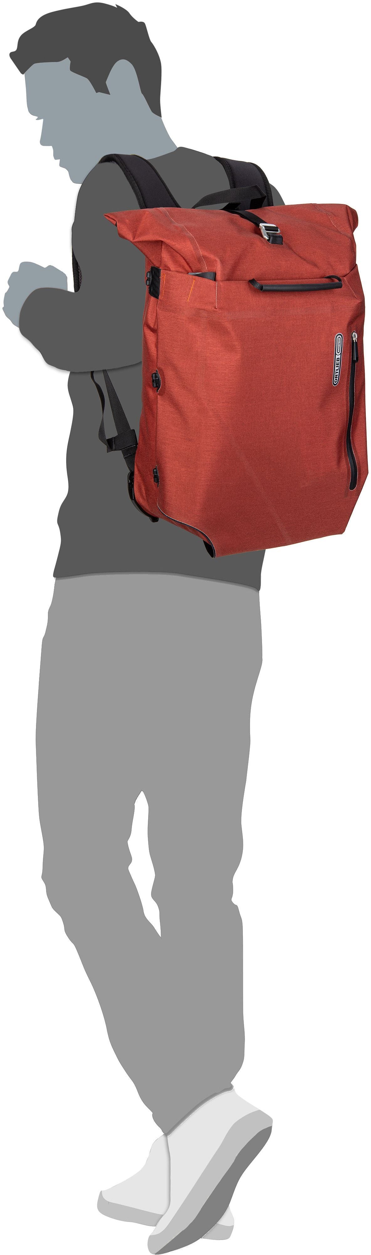 ORTLIEB Vario Plus 26 QL2.2 Dark Chili Tasche – Silhouettenansicht