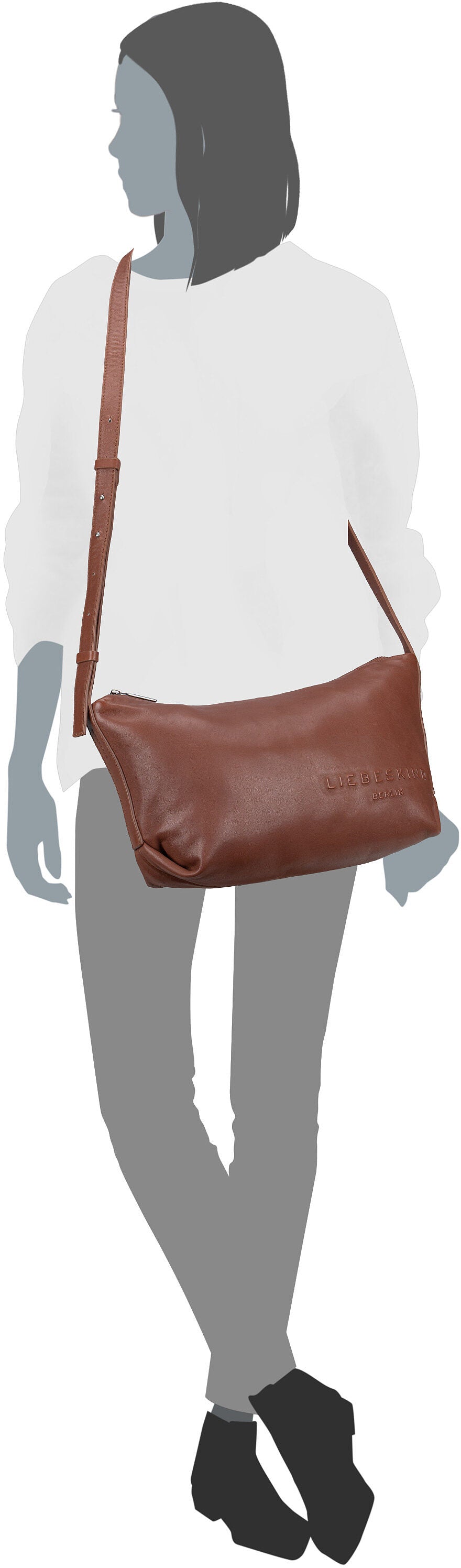 Liebeskind Berlin Elvira CB M Sheep Natural Russet Crossbody Bag – Silhouettenansicht