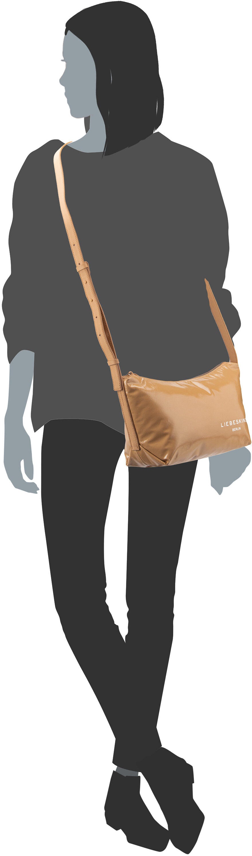 Liebeskind Berlin Elvira CB M Rain Beige Crossbody Bag – Silhouettenansicht