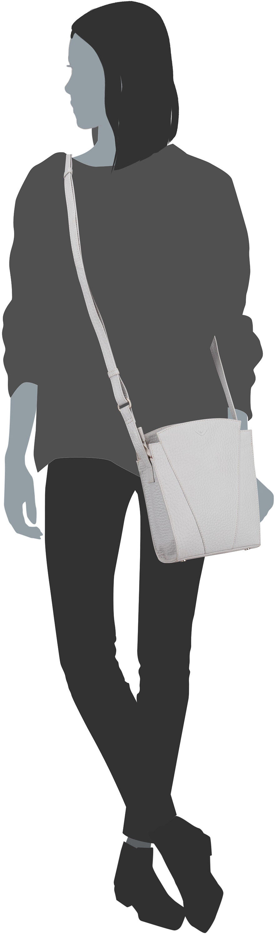 Voi Darlene 22154 Schwarz Crossbody Bag – Silhouettenansicht