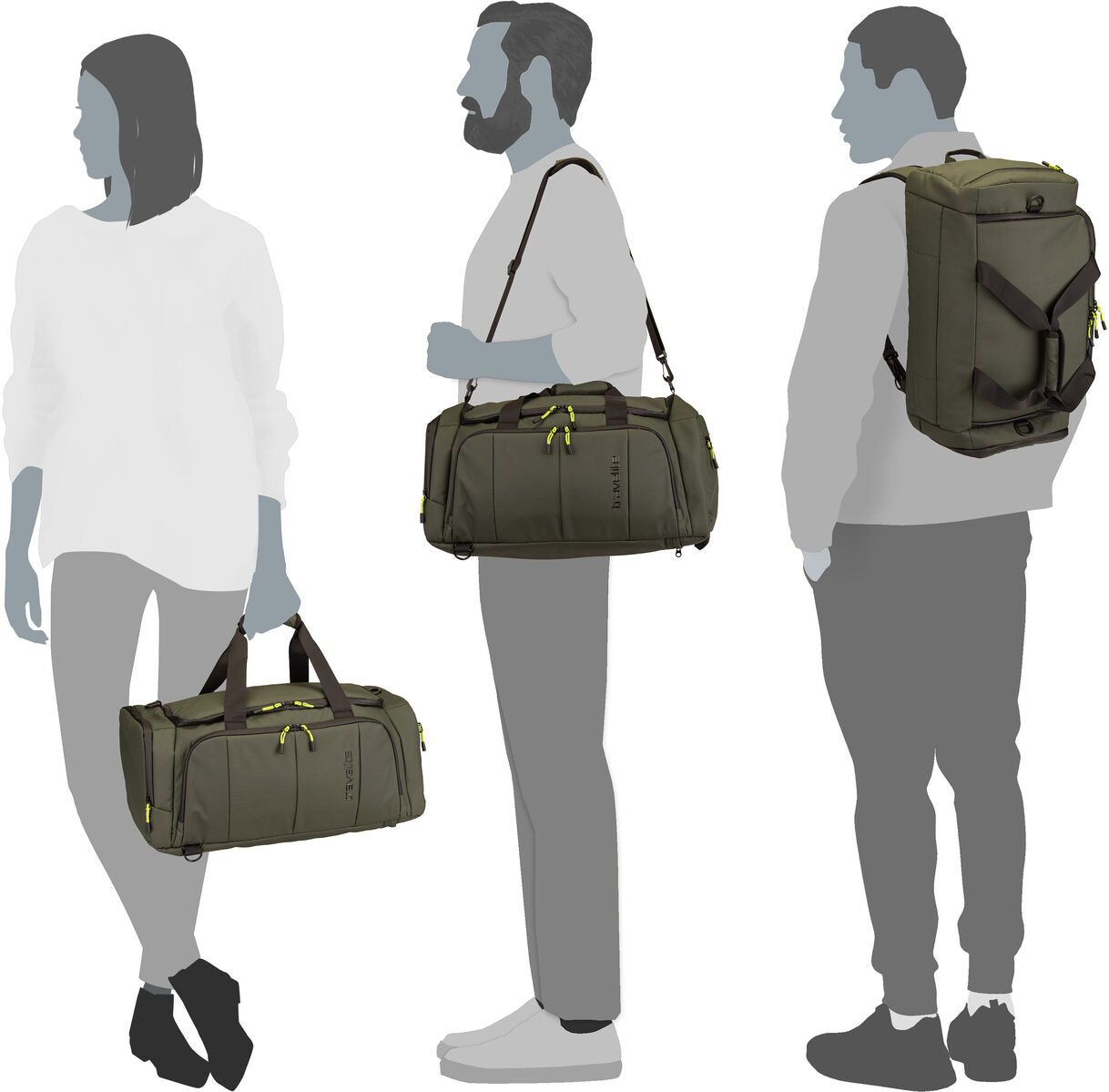 travelite Briize WKND Curry Rucksack – Silhouettenansicht