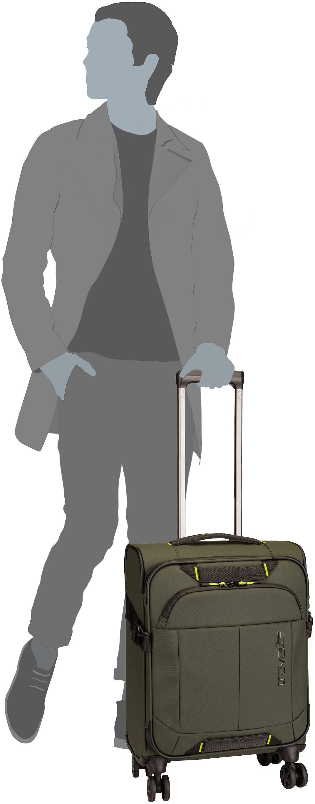 travelite Briize 4W Trolley S Curry Koffer – Silhouettenansicht