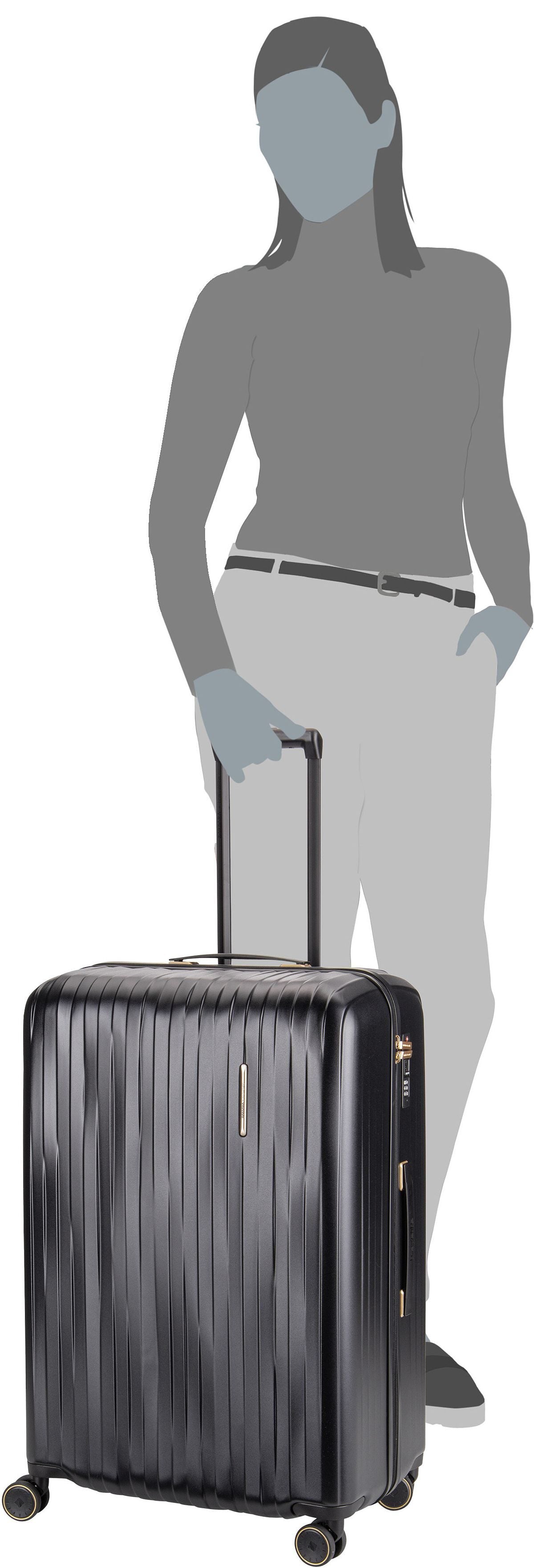 travelite Barbara Novelty 4W Trolley L Black Koffer – Silhouettenansicht