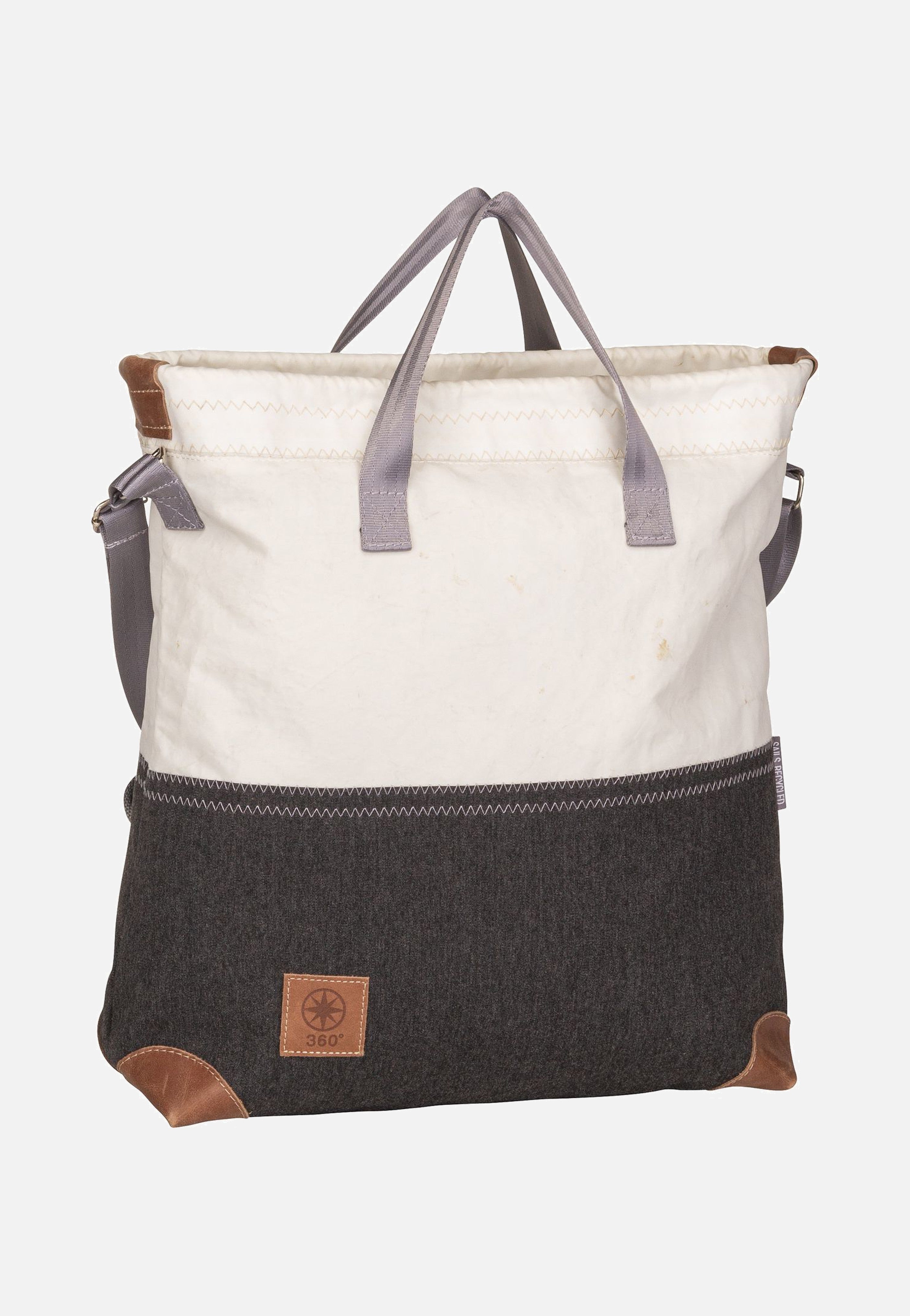 360Grad - Ahoi Weiß/Balken Graphit - Shopper | Neutral-Image