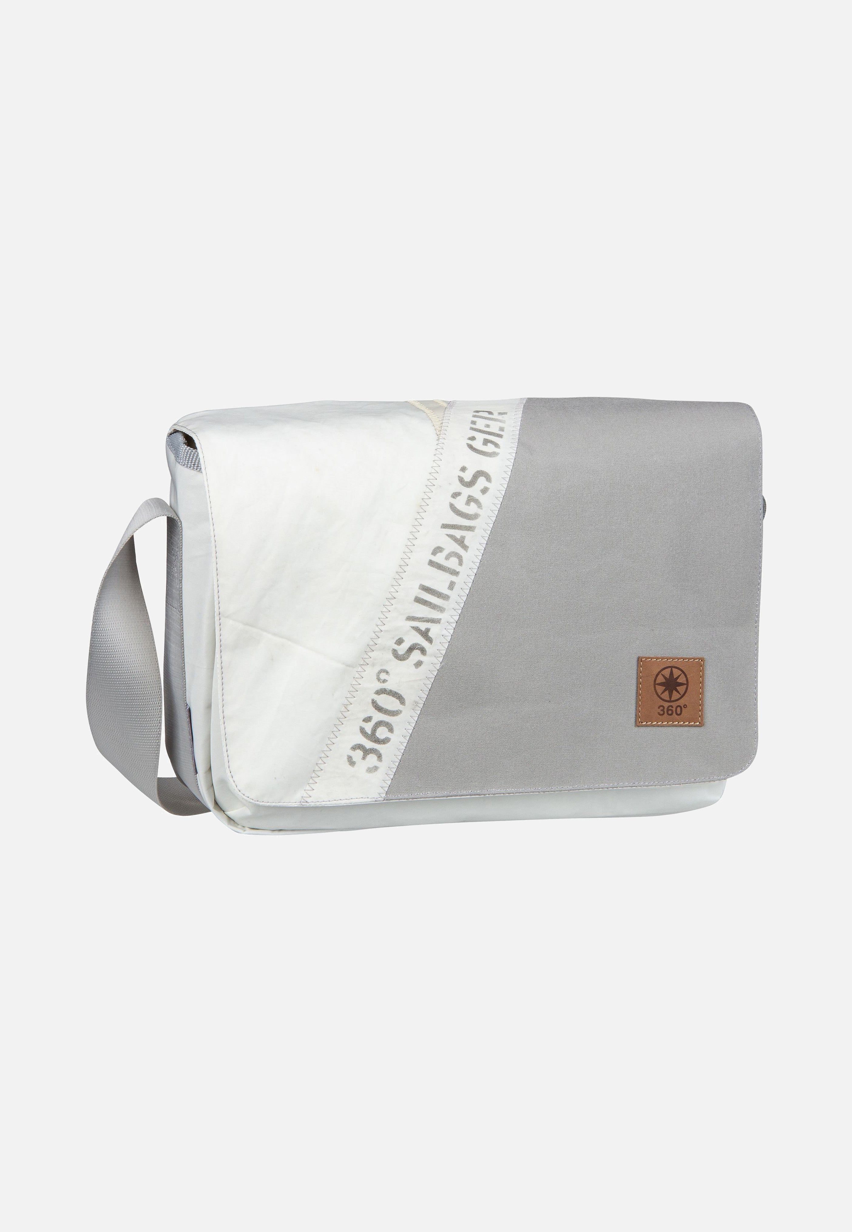 360Grad Barkasse Mini Stencil-Weiß/Grau Messenger Bag