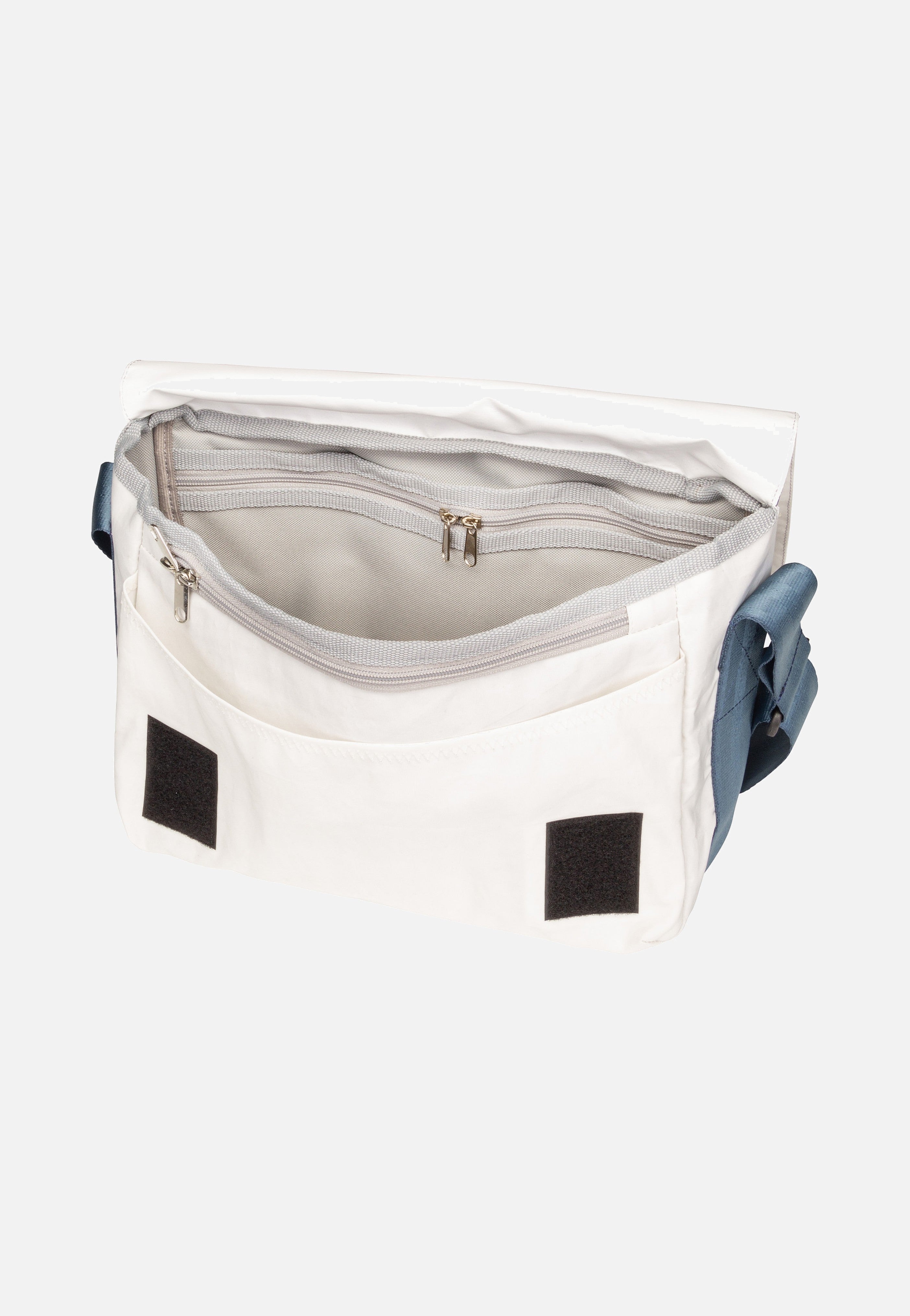 360Grad - Barkasse Mini Weiß/Streifen Blau/Zahl Grau - Messenger Bag | Neutral-Image