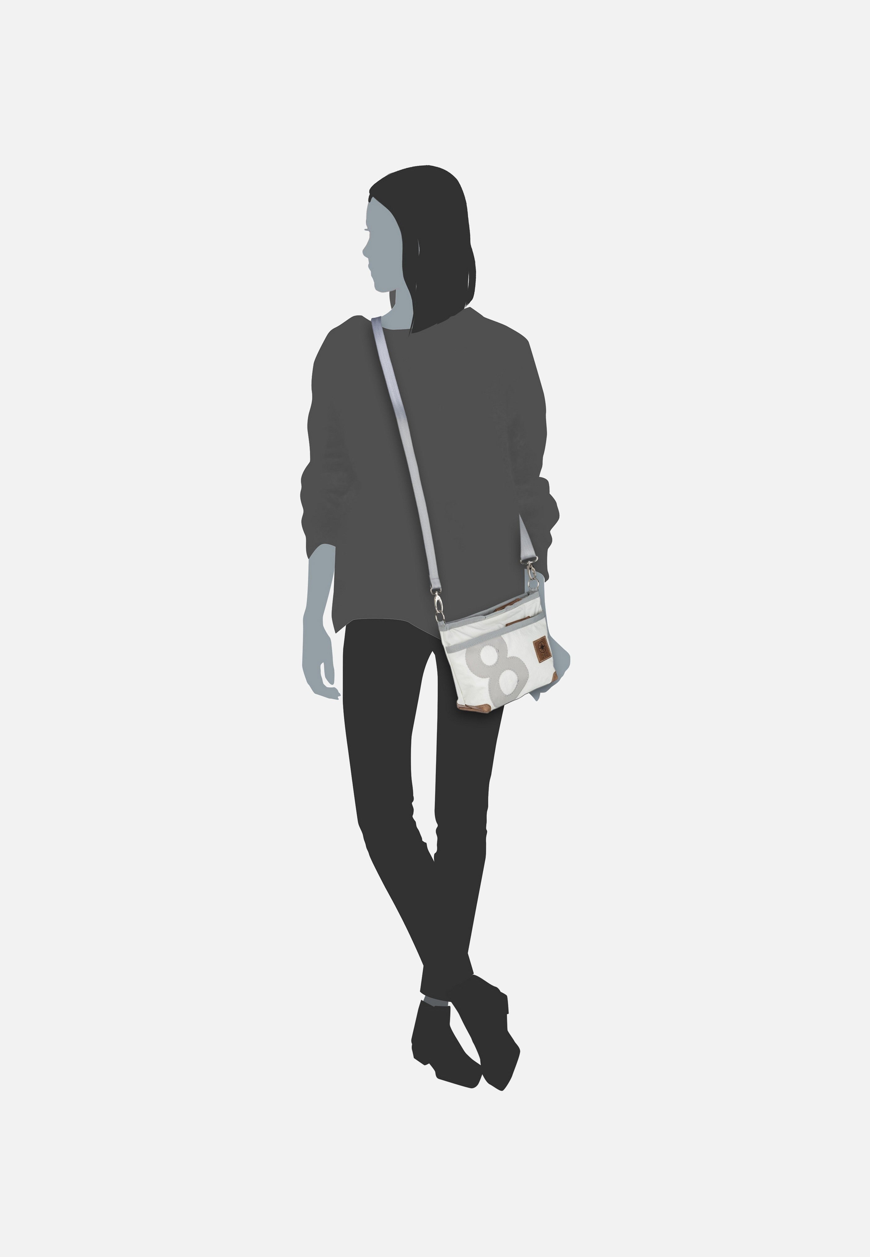 360Grad - Deern Lütt Weiß/Grau - Pouch Bag | Women-Image