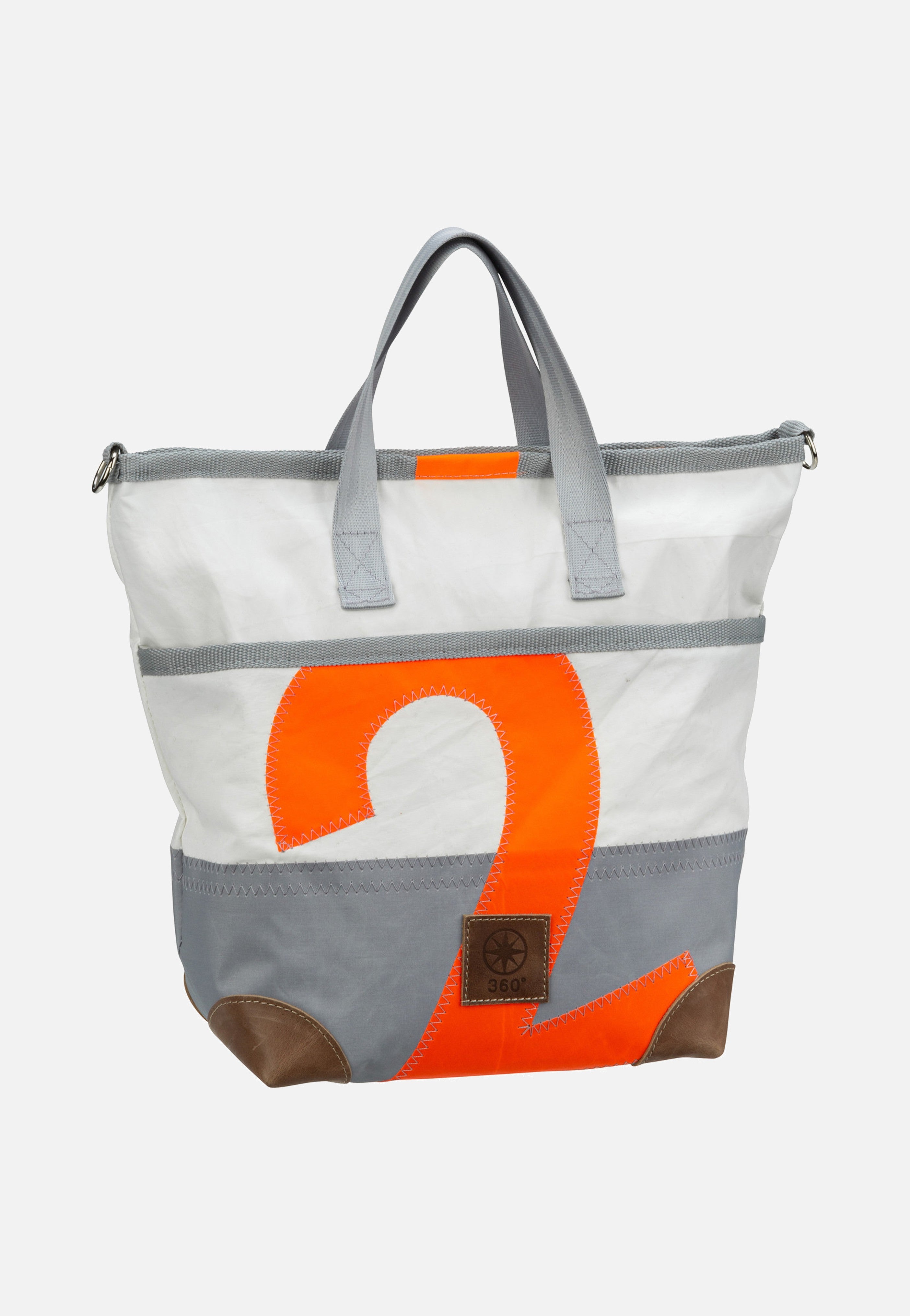 360Grad - Deern Mini Weiß/Grau mit oranger Zahl - Tote Bag | Women-Image