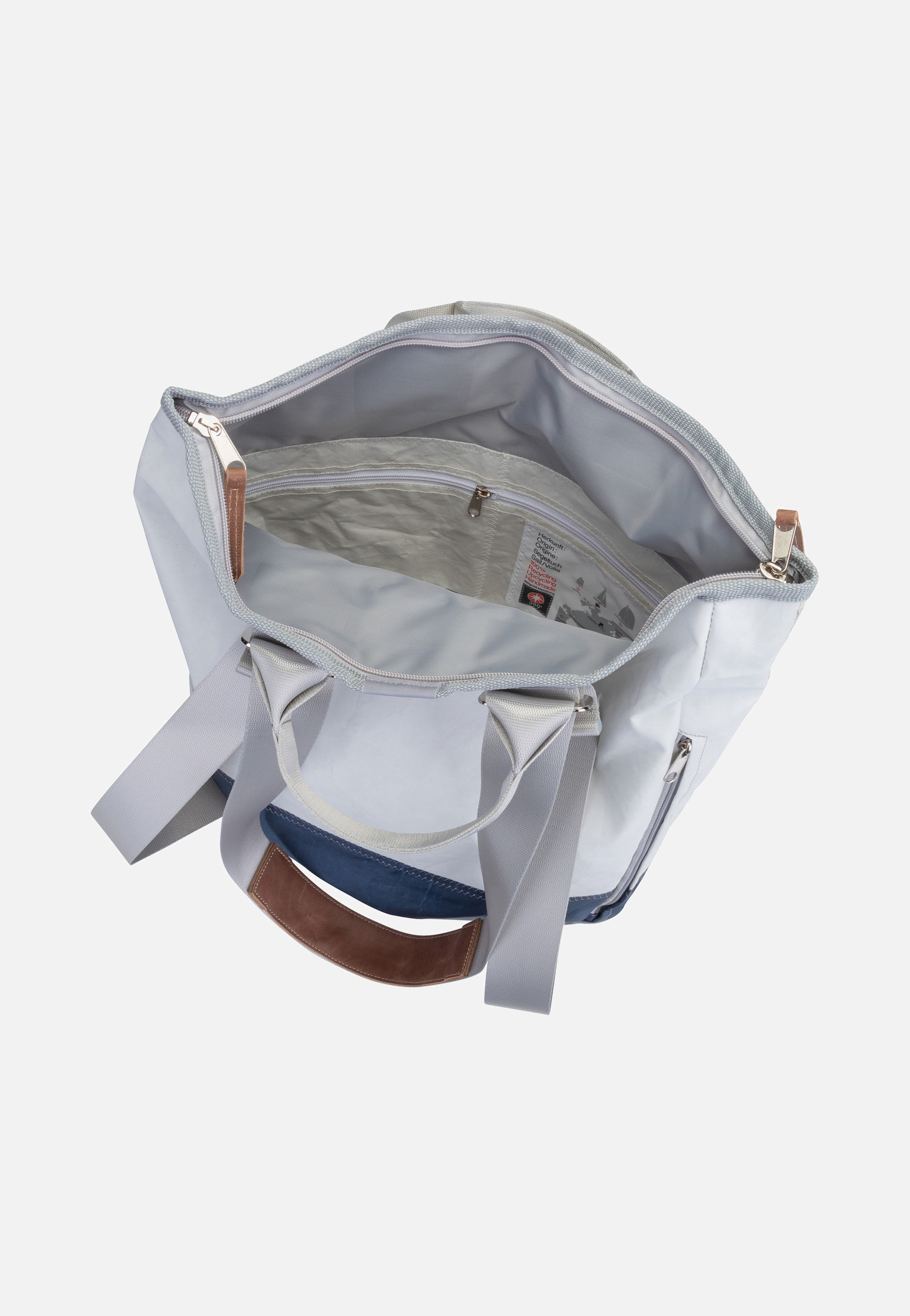 360Grad - Ketsch Weiß/Balken Blau/Zahl Hellgrau - Backpack | Neutral-Image
