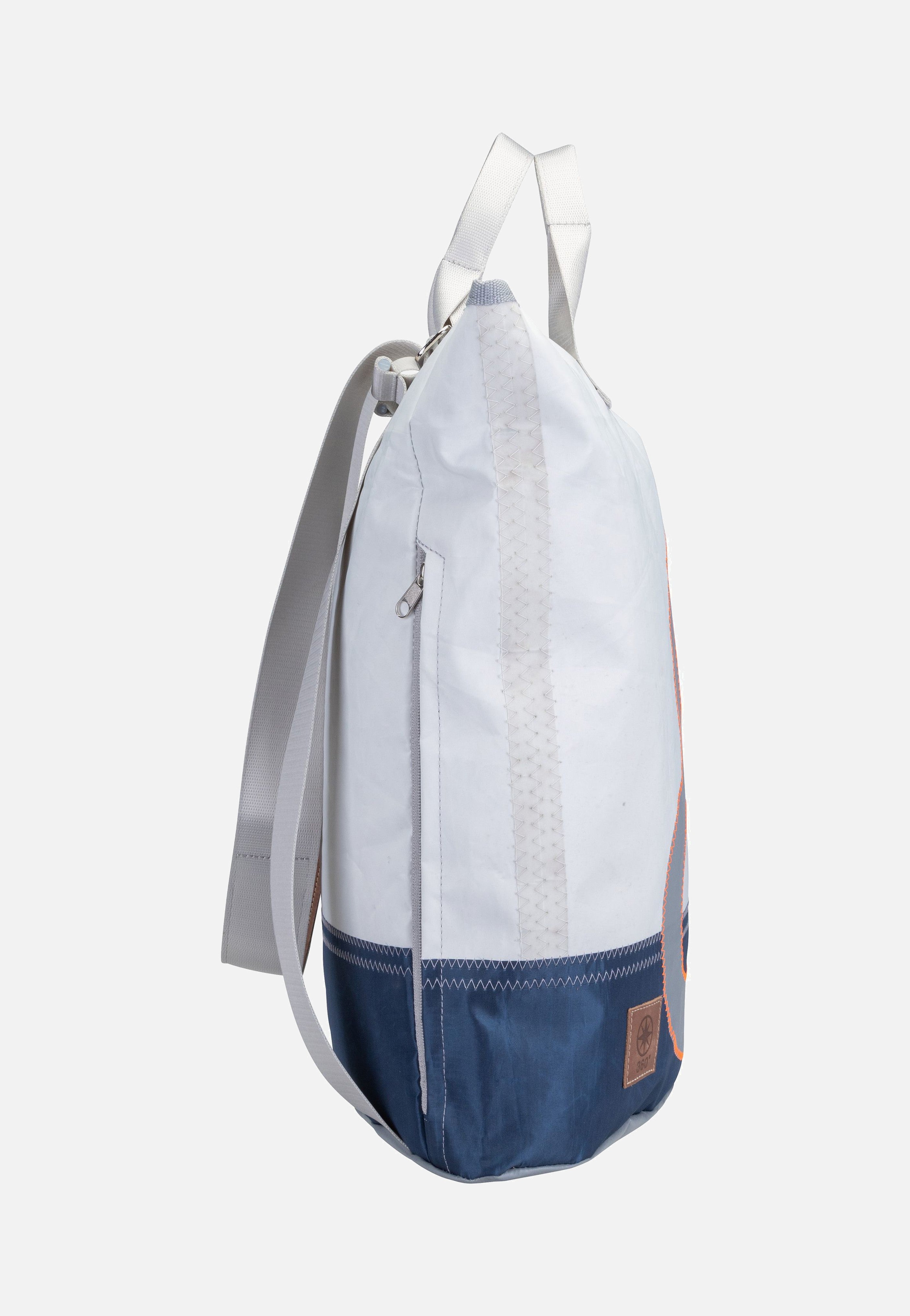 360Grad - Ketsch Weiß/Balken Blau/Zahl Hellgrau - Backpack | Neutral-Image