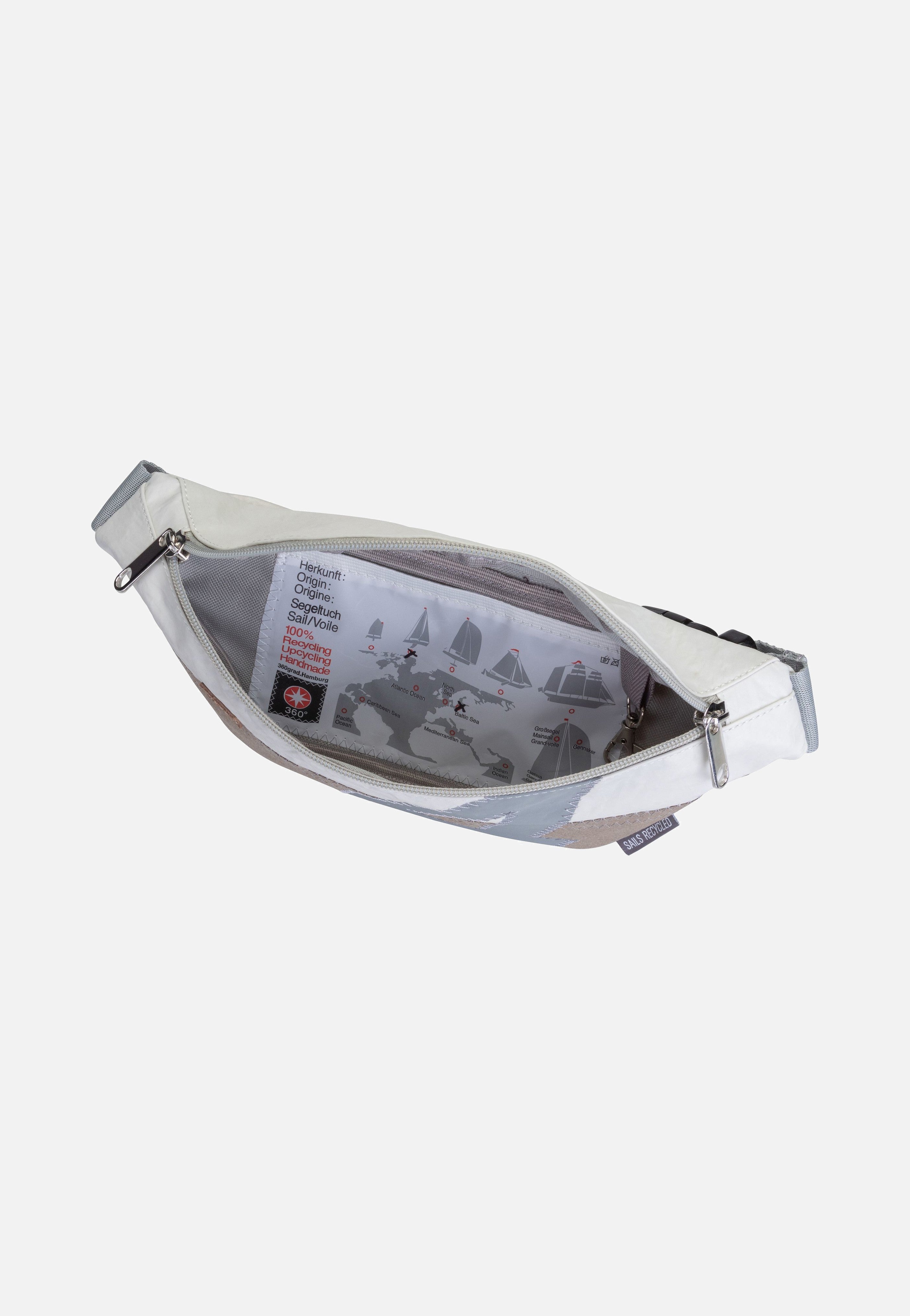 360Grad Knoten Weiß/Balken Persenning Taupe/Z Bauchtasche