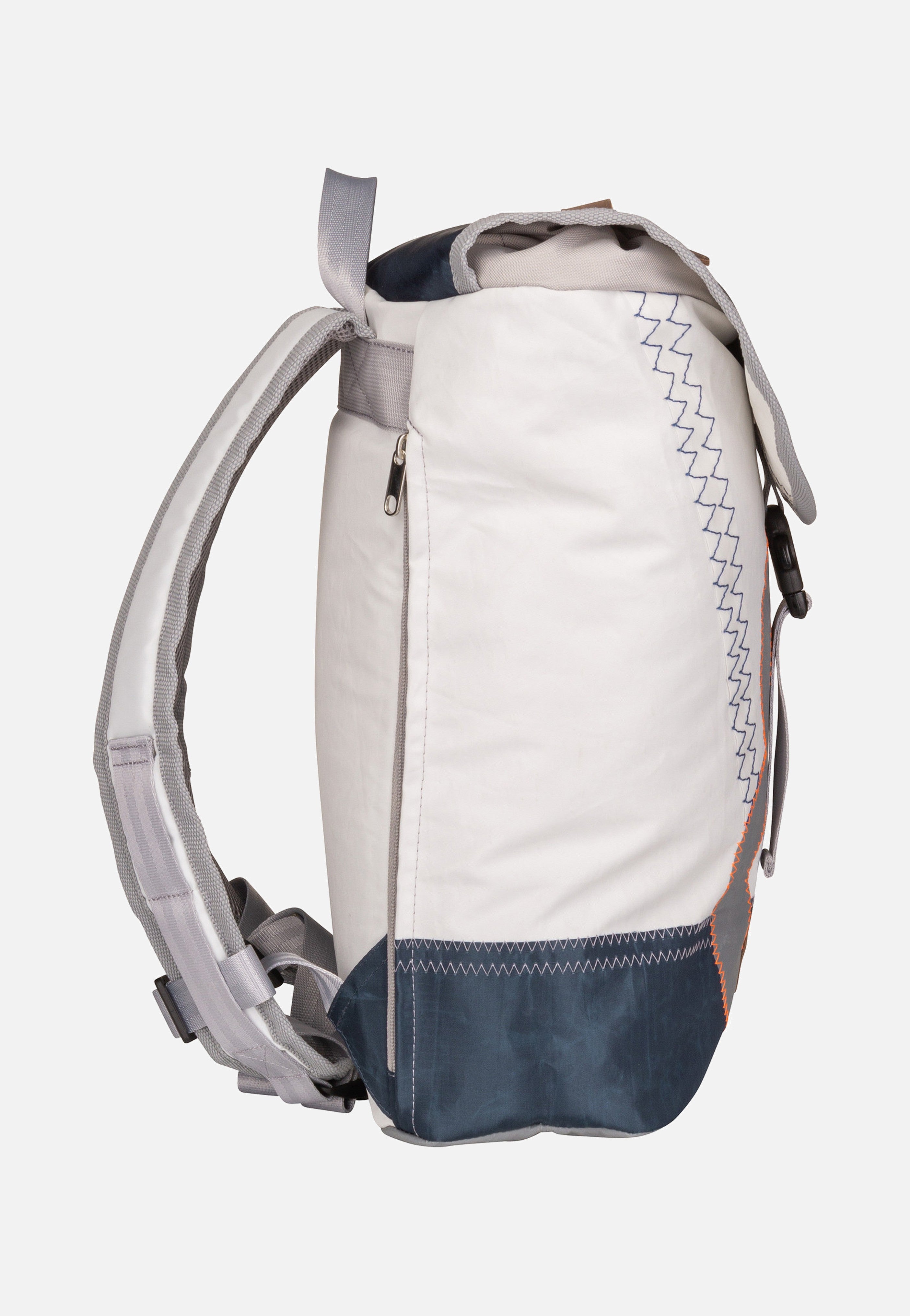 360Grad Landgang Mini Weiß/Balken Blau/Zahl Hellgrau Rucksack