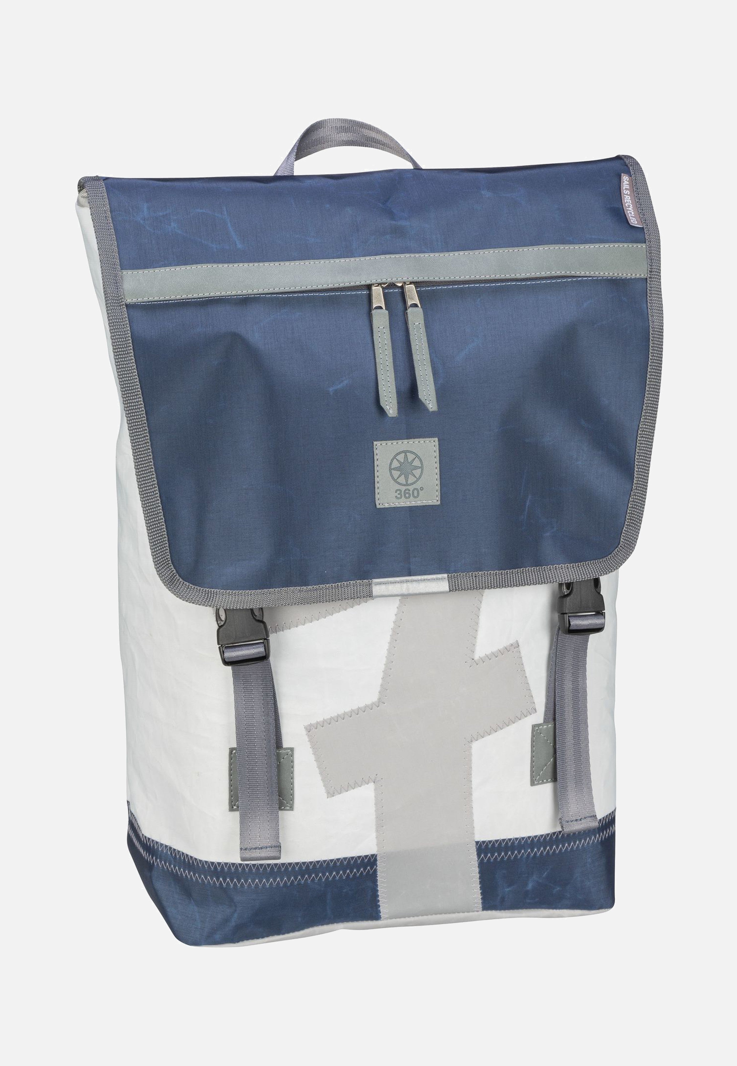 360Grad - Landgang Weiß/Blau mit grauer Zahl - Backpack | Neutral-Image