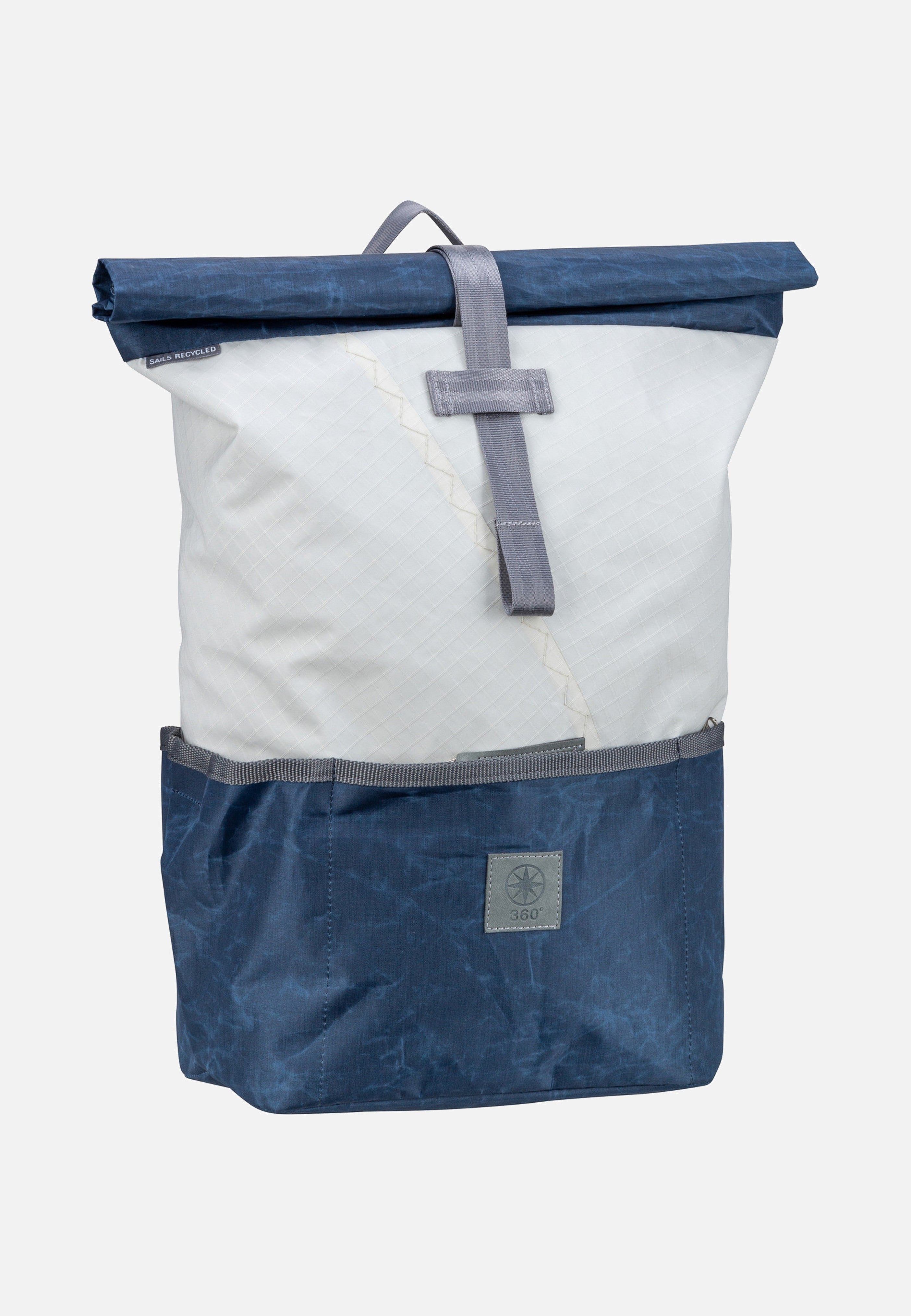 360Grad - Lotse Blau/Weiß - Rolltop Backpack | Neutral-Image