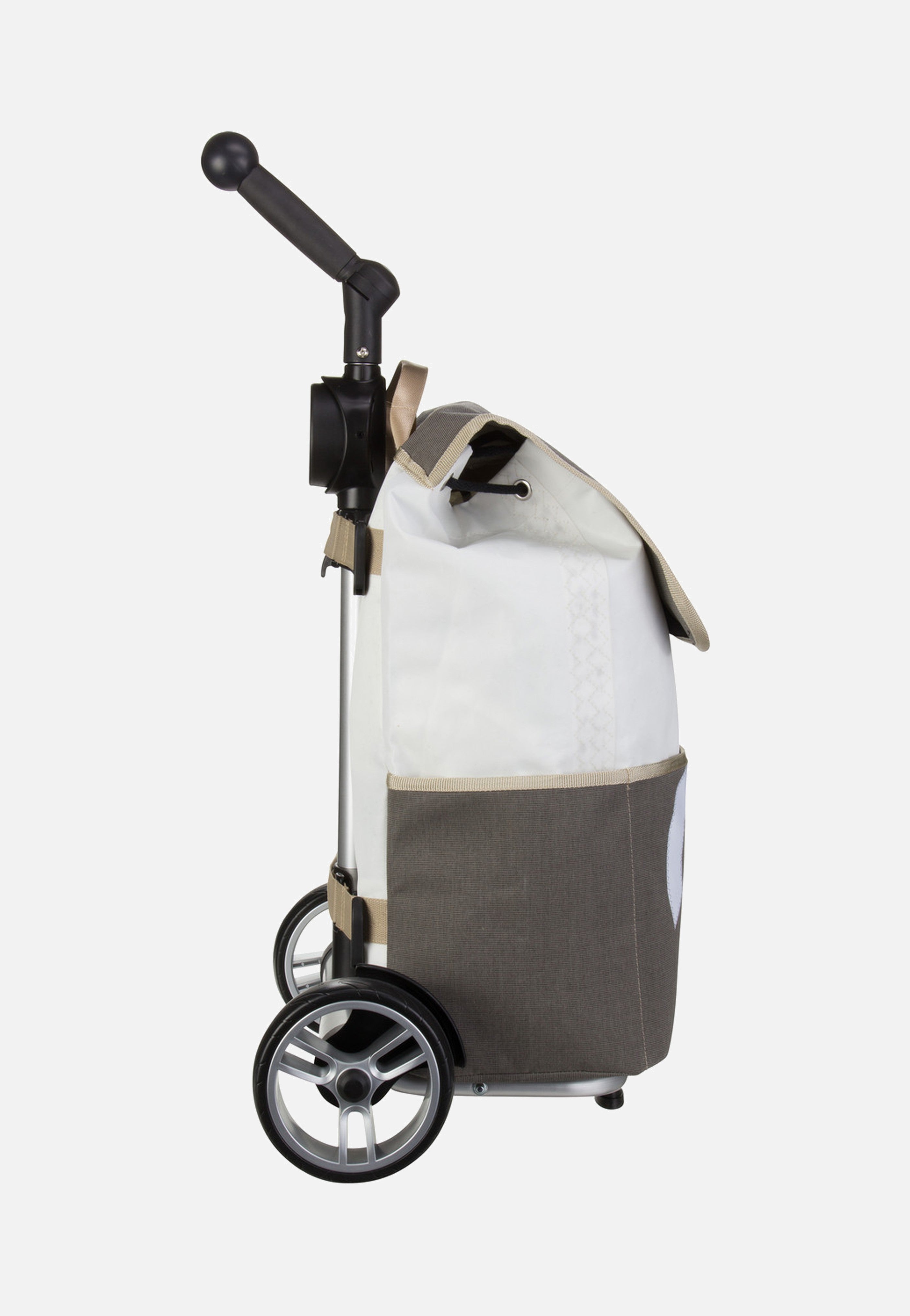 360Grad Mole Tweed Weiß Shopping Trolley
