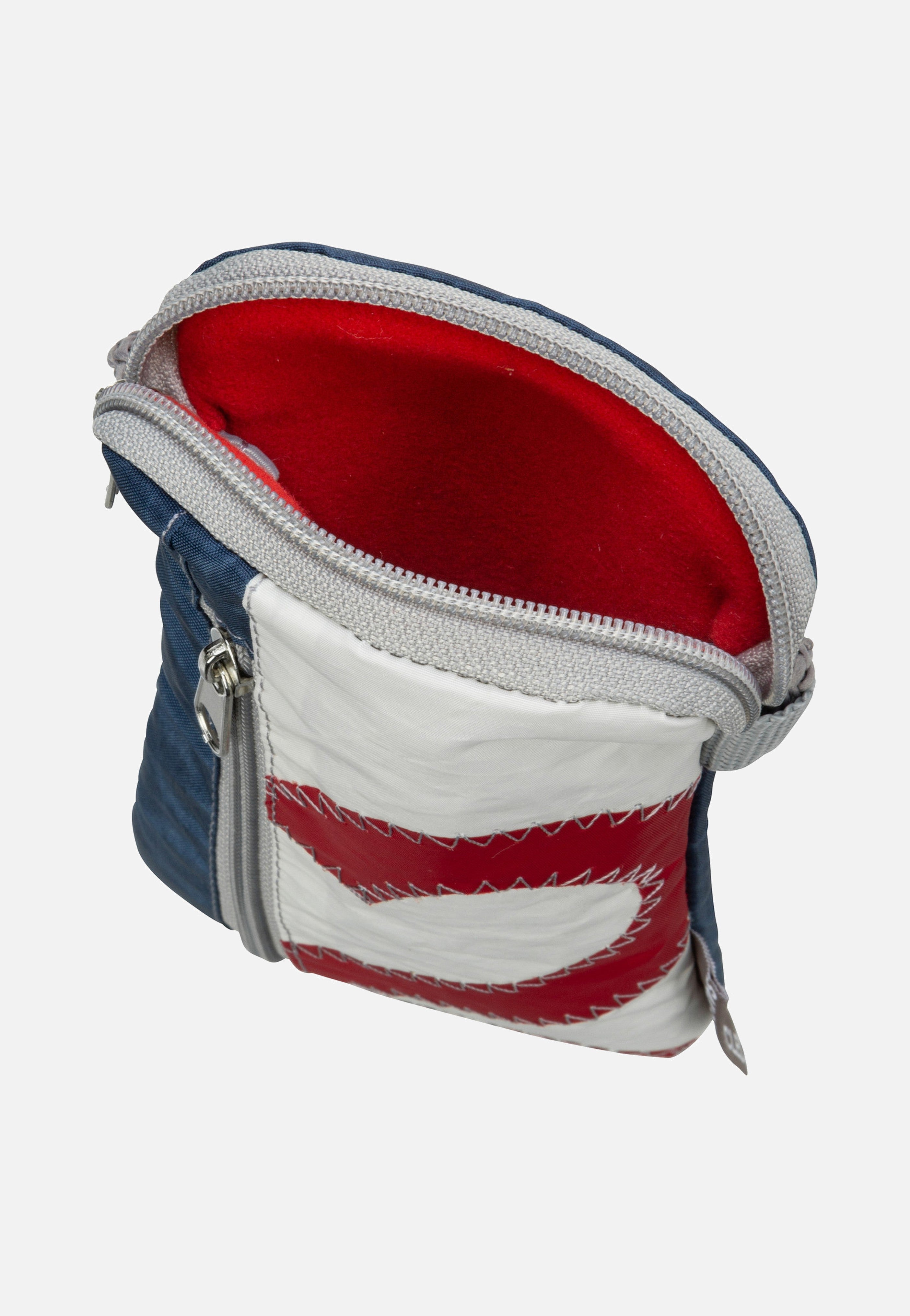 360Grad Nautik Lütt Weiß/Blau mit roter Zahl Handytasche