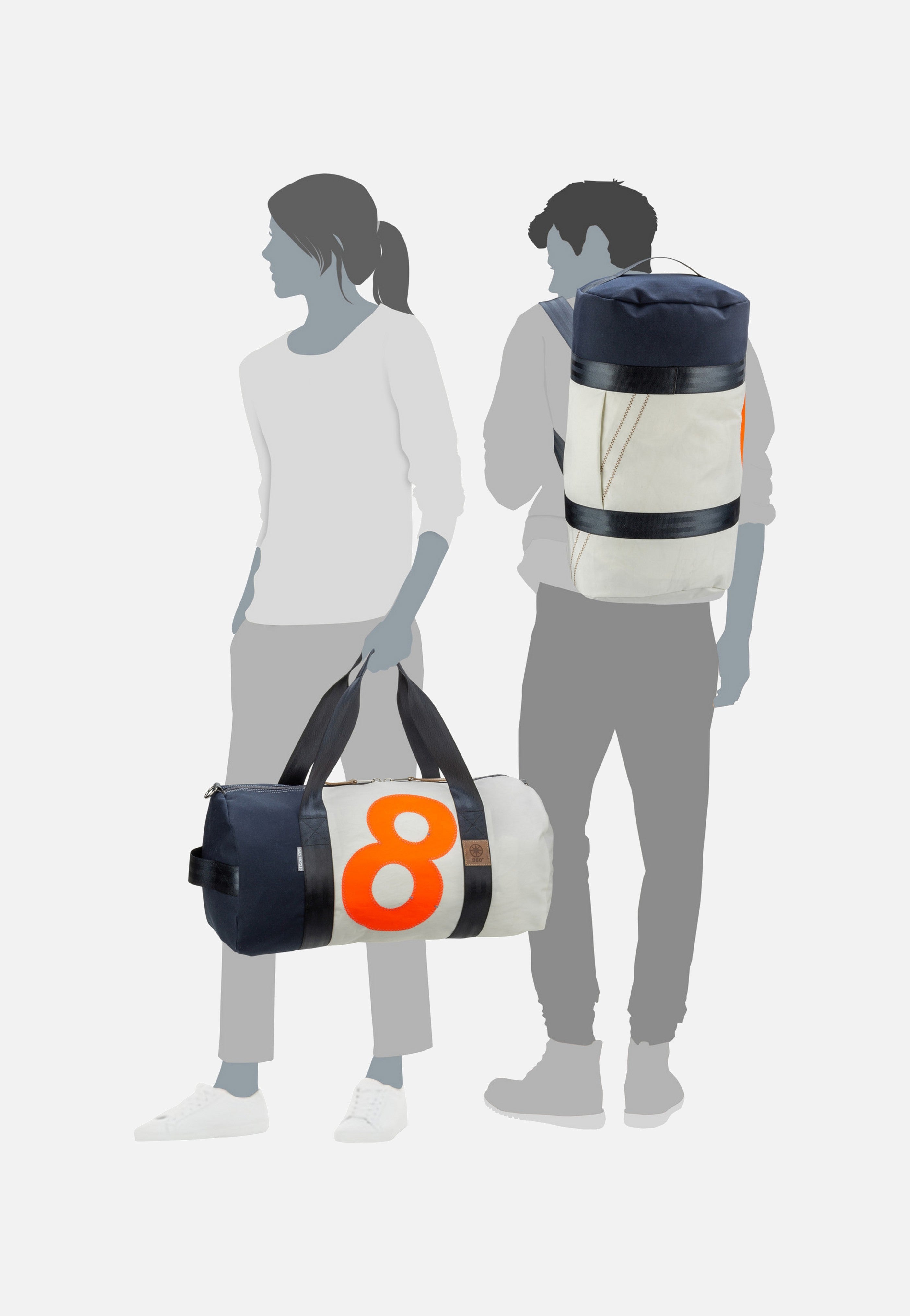 360Grad - Pirat Weiß/Navy - Dufflebag | Neutral-Image