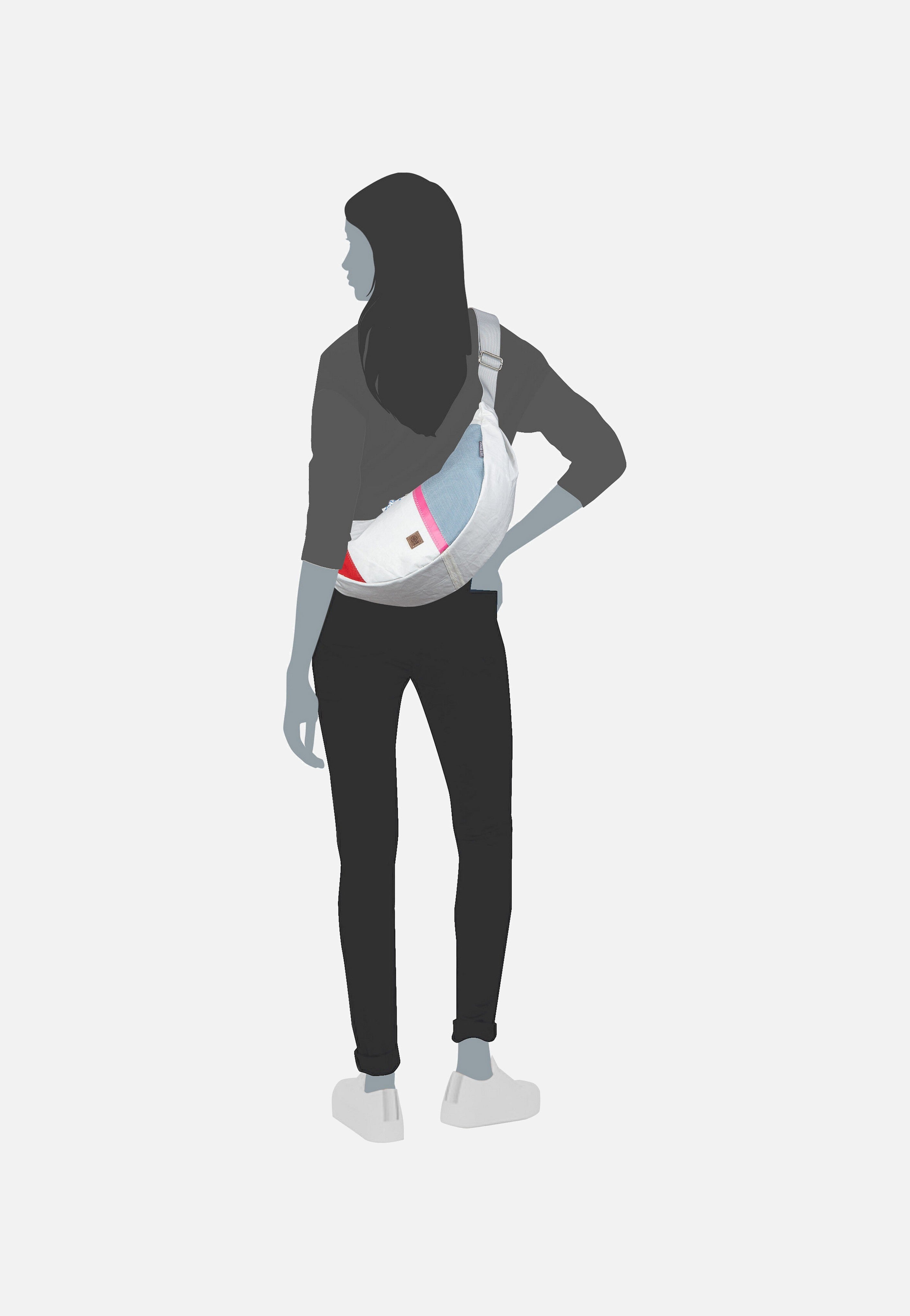 360Grad - Roop L Weel-Weiß/Hellblau/Rot/Pink - Sling Bag | Neutral-Image