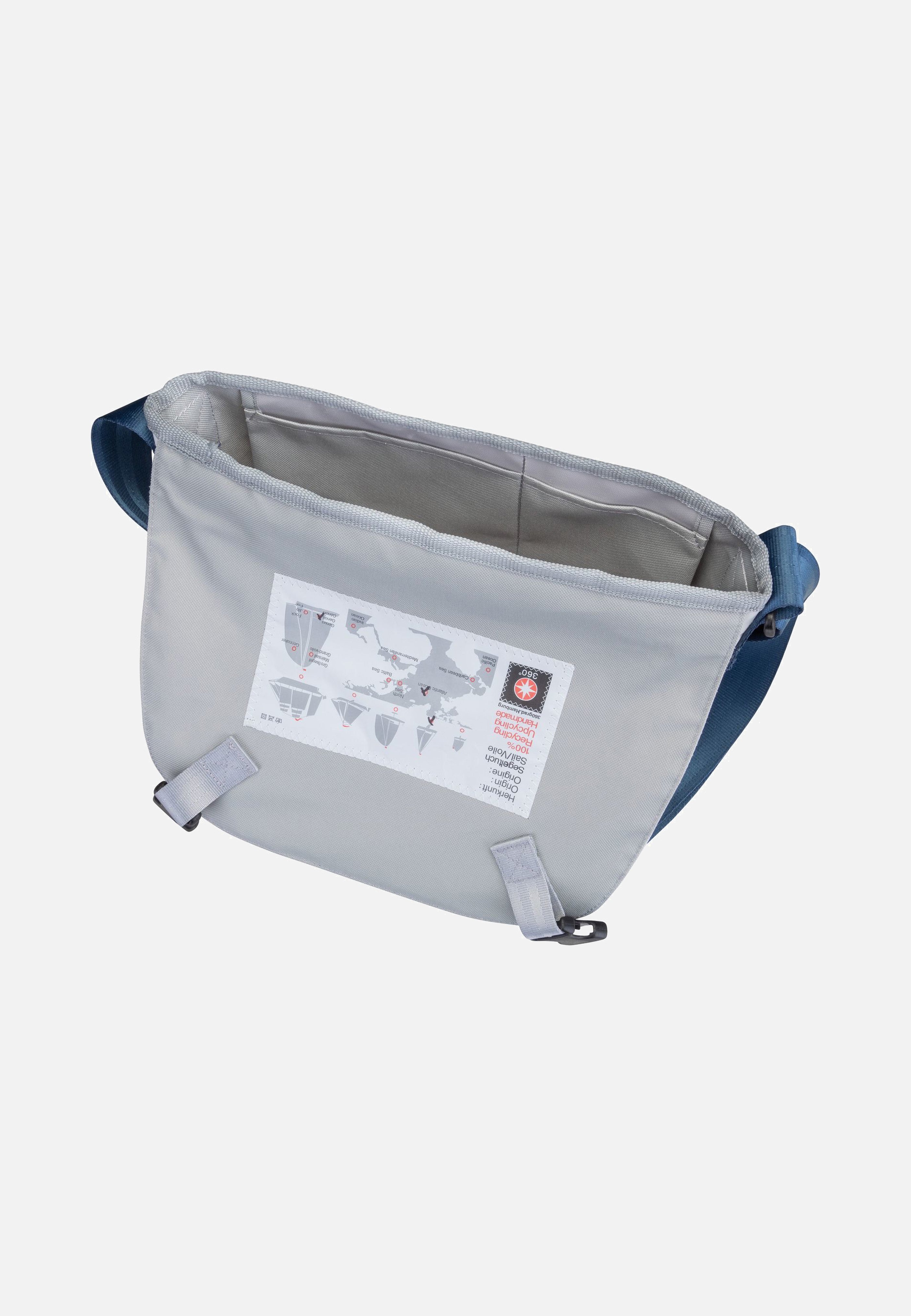 360Grad - Törn Weiß/Streifen Blau/Zahl Grau - Messenger Bag | Neutral-Image