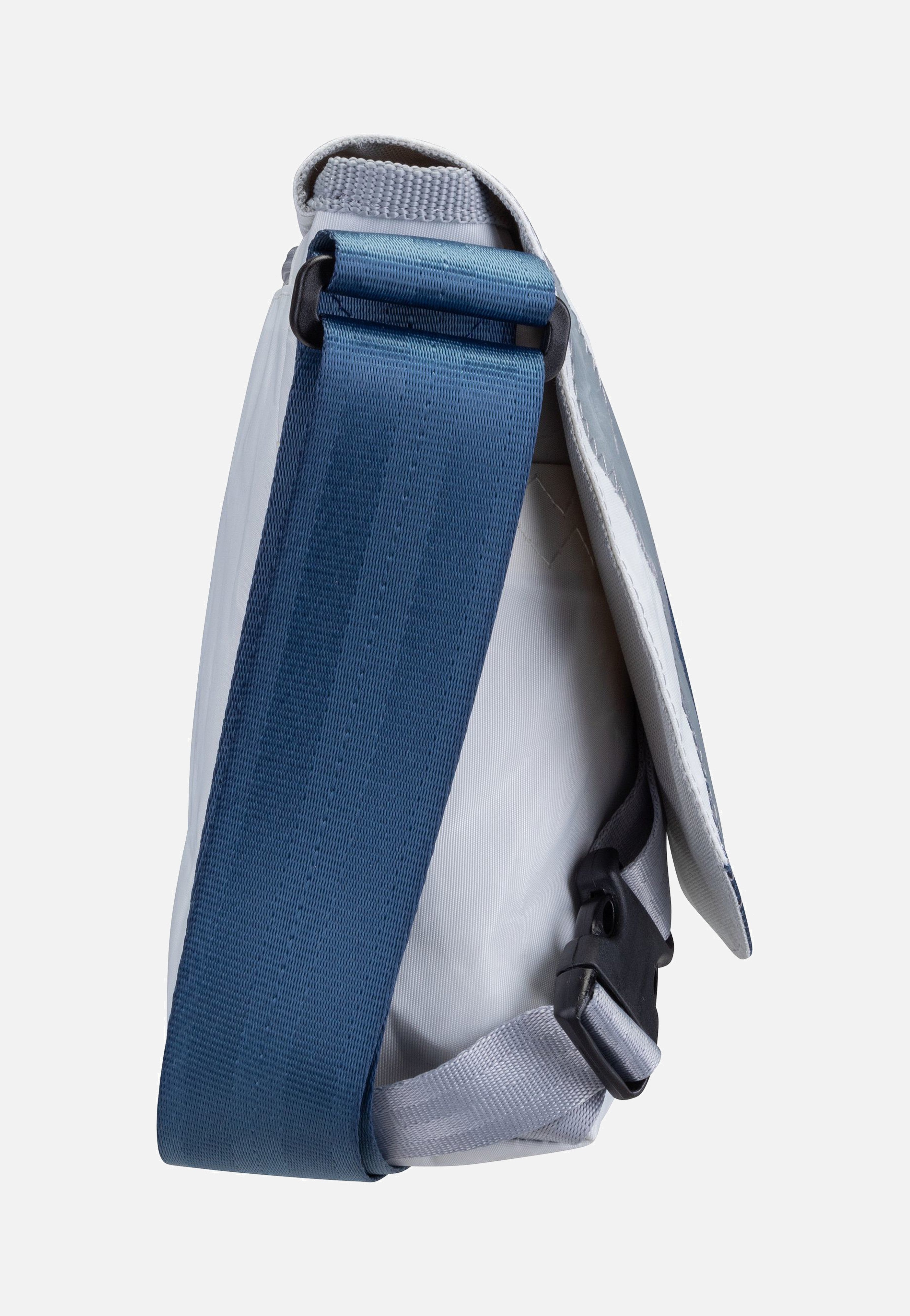 360Grad - Törn Weiß/Streifen Blau/Zahl Grau - Messenger Bag | Neutral-Image