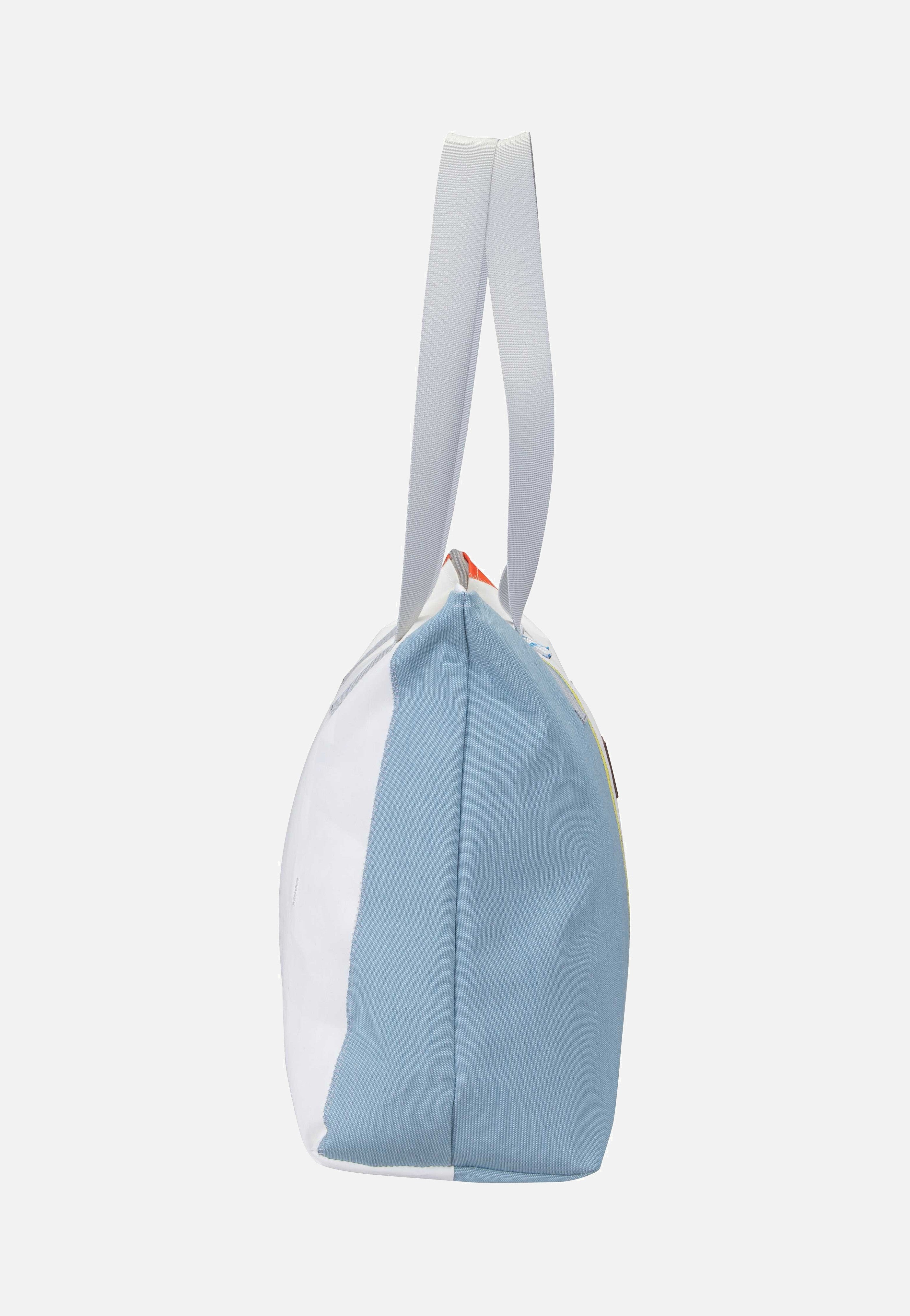 360Grad - Welle Weel-Weiß/Hellblau/Orange/Gelb - Shopper | Neutral-Image