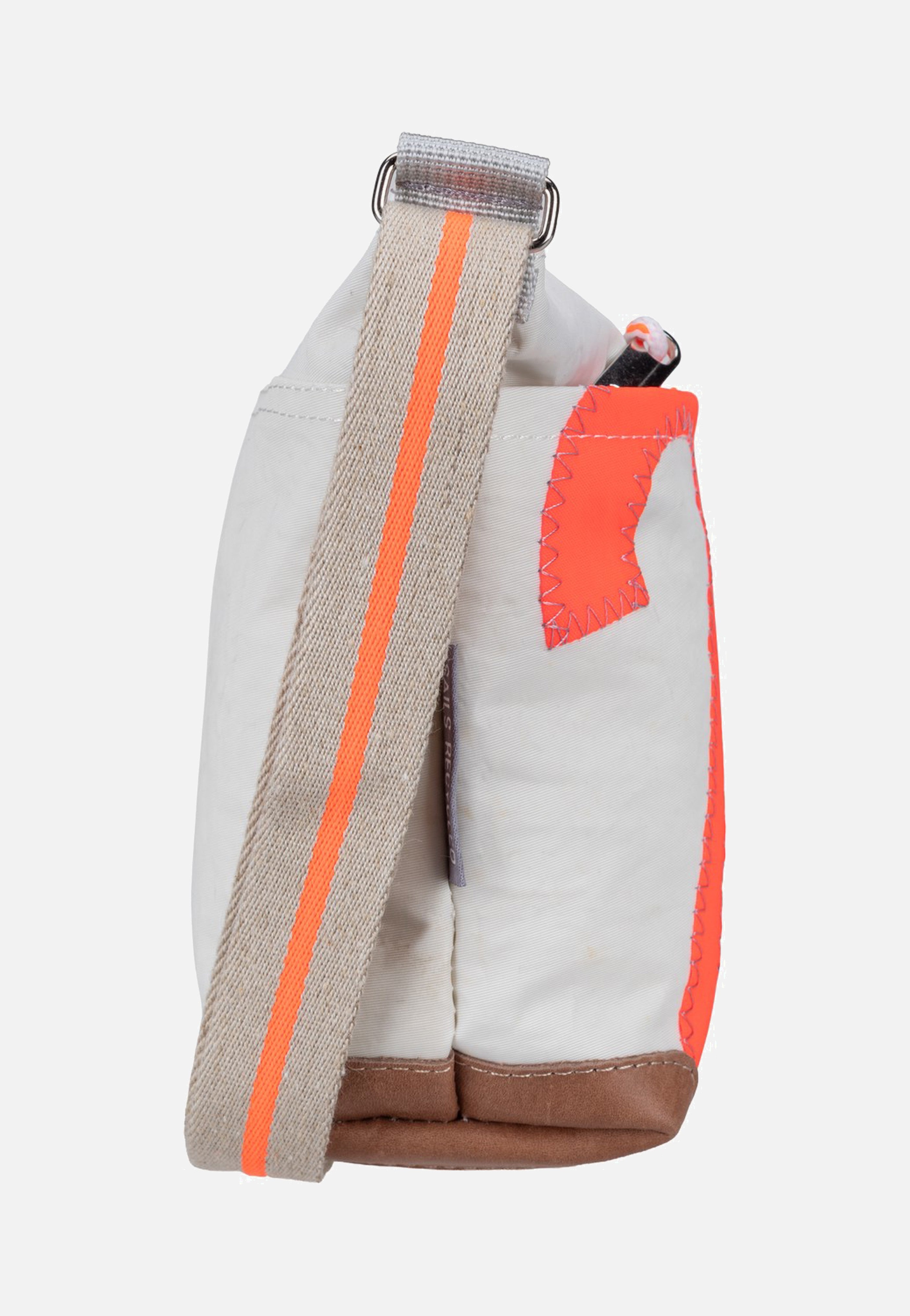 360Grad Deern Lütt Crossover Weiss/Sand/Zahl Orange Beuteltasche