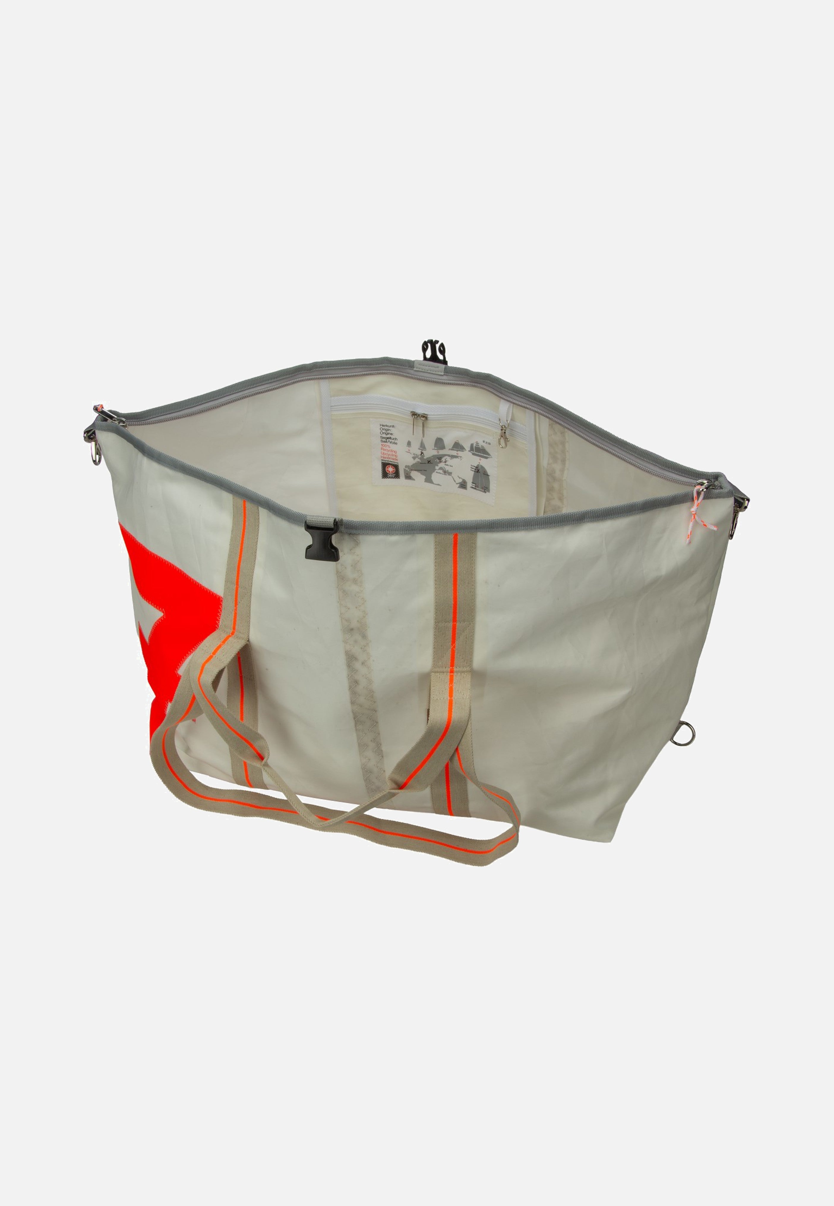 360Grad Kutter XL Weiss/Zahl Neonorange Dufflebag