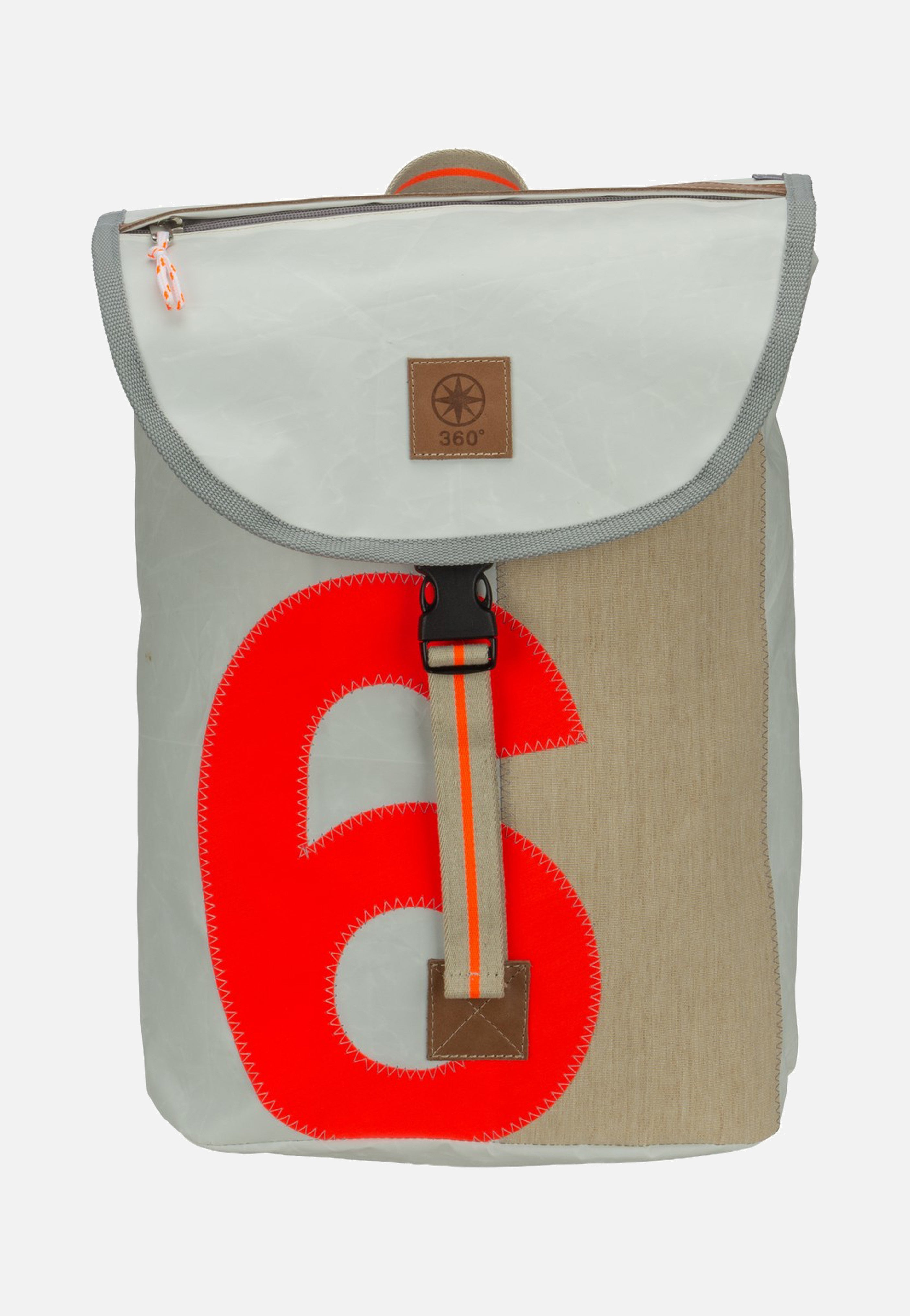 360Grad Landgang Mini Weiss/Grau Rucksack