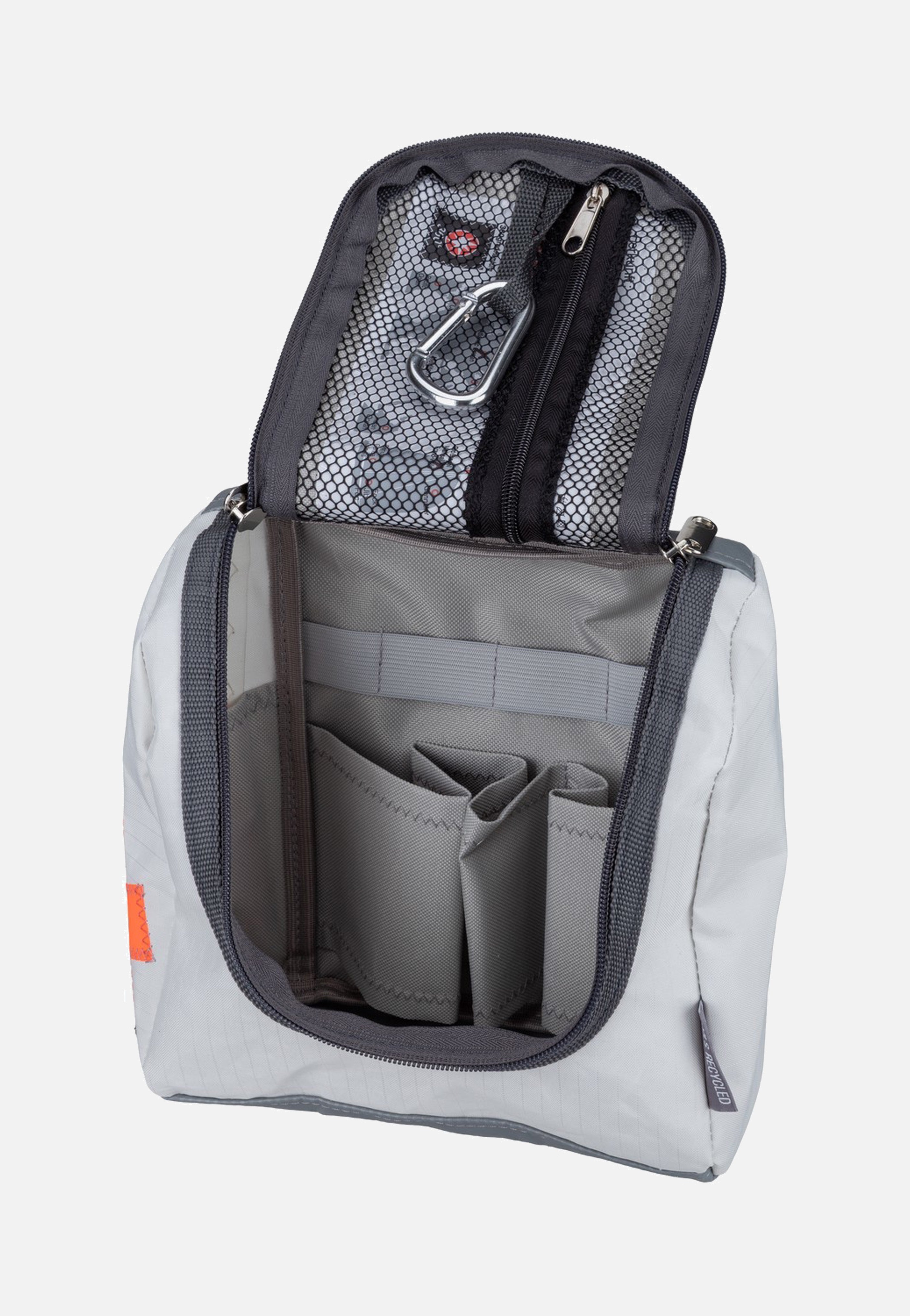 360Grad Matrose XL Weiss/Zahl Neonorange Kulturbeutel