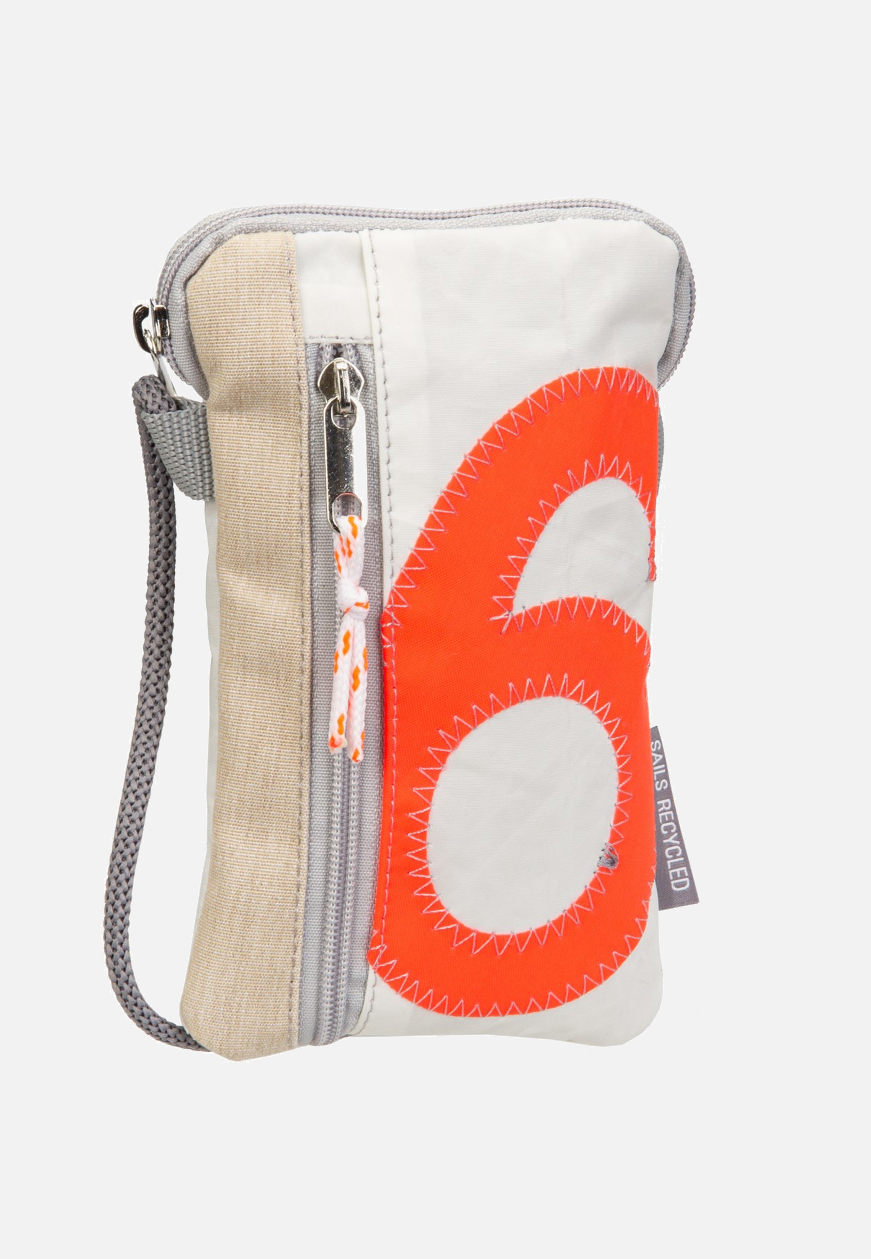 360Grad Nautik Lütt Weiss/Sand/Zahl Orange Handytasche