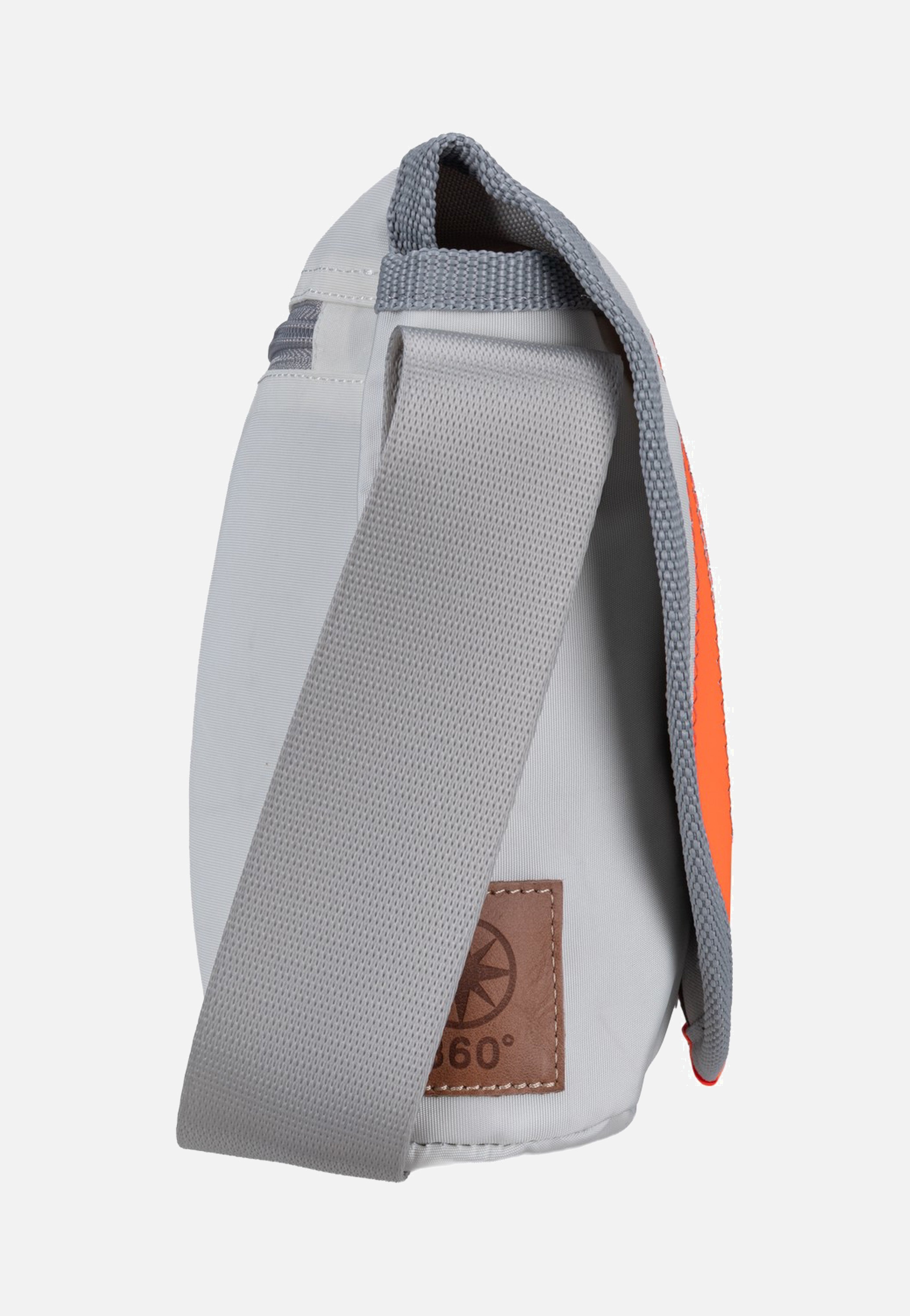 360Grad Perle Weiss/Sand/Zahl Orange Messenger Bag