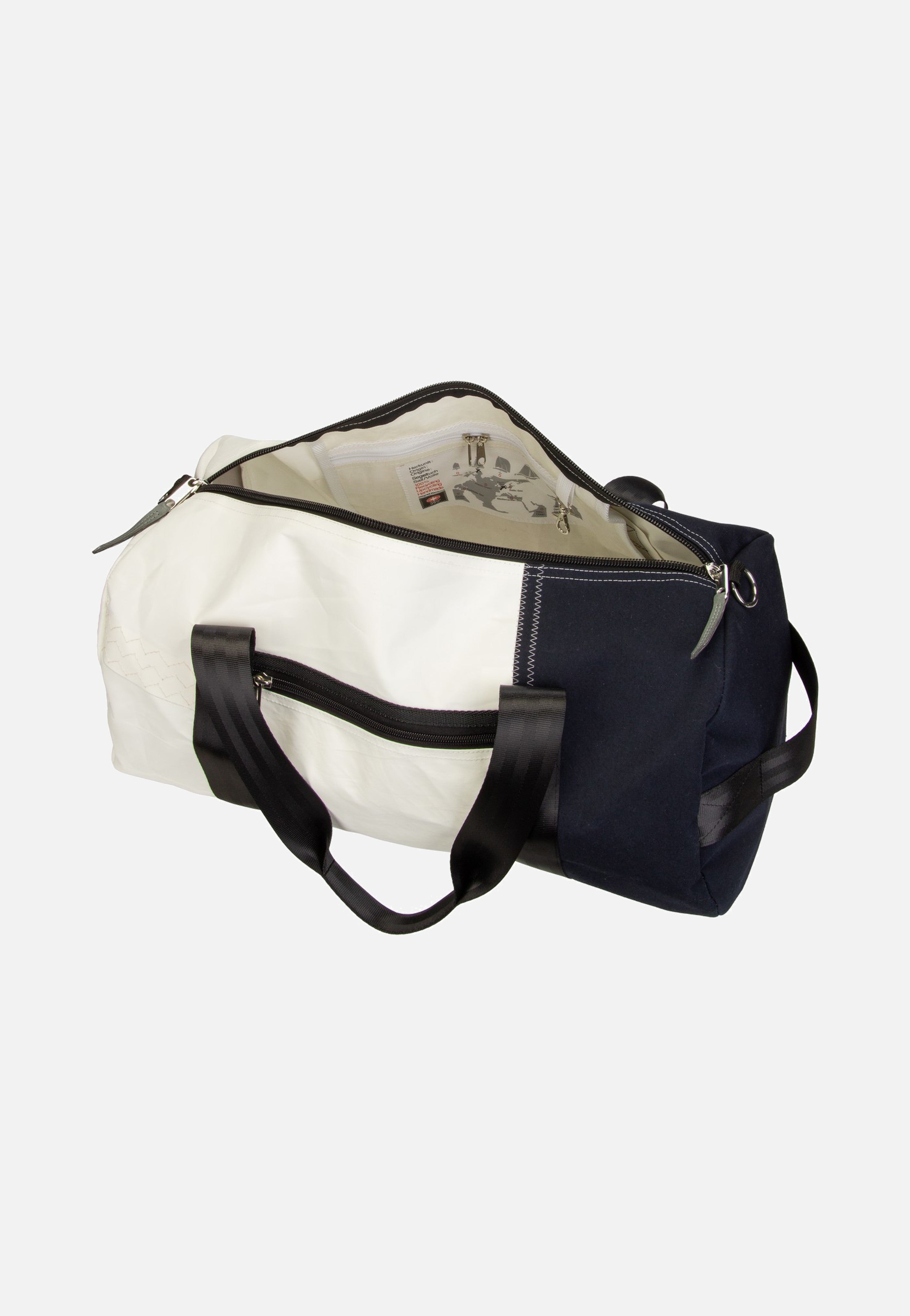 360Grad Pirat Weiss/Navy/Zahl Rot Dufflebag