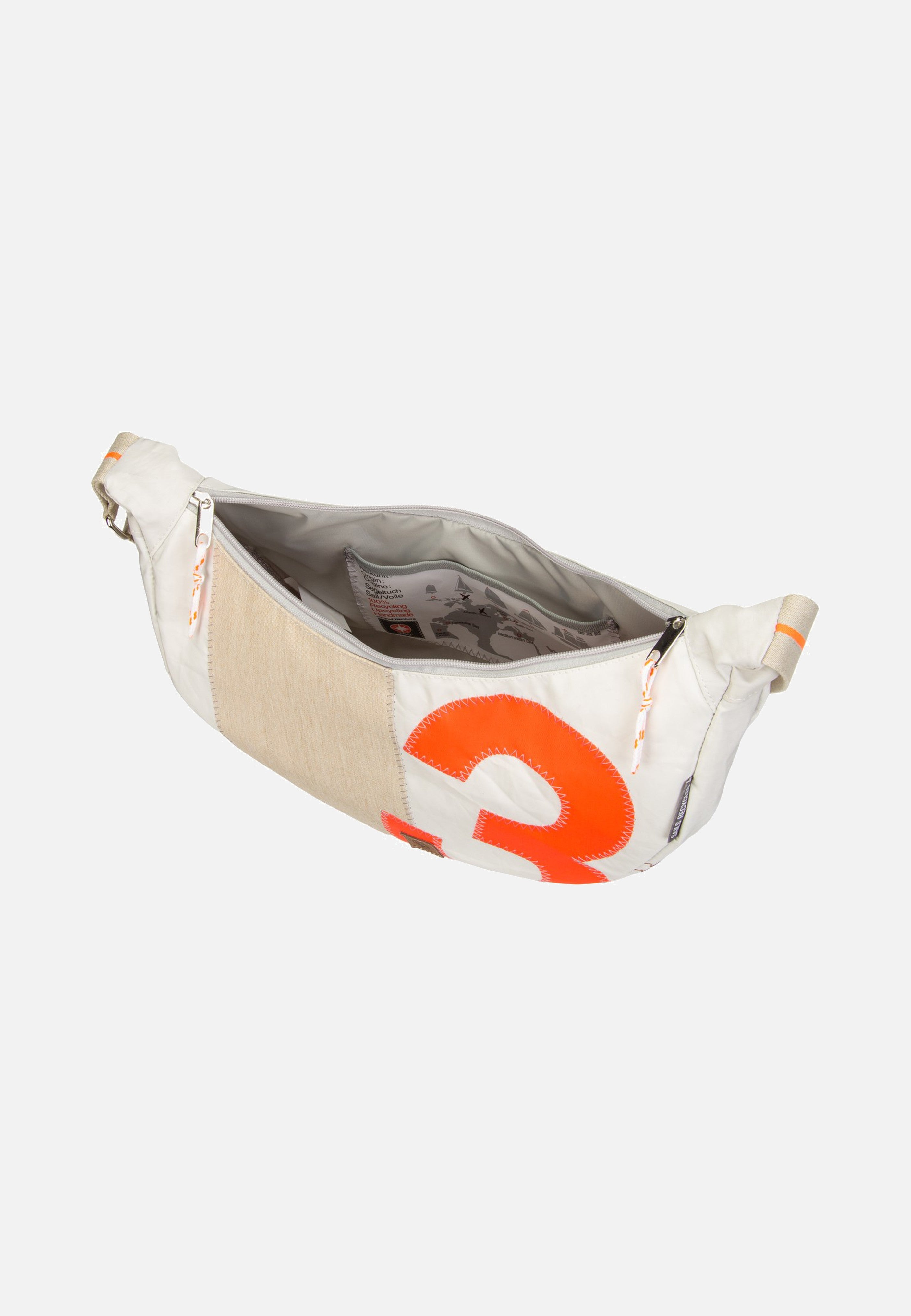 360Grad Roop L Weiss/Sand/Zahl Orange Sling Bag