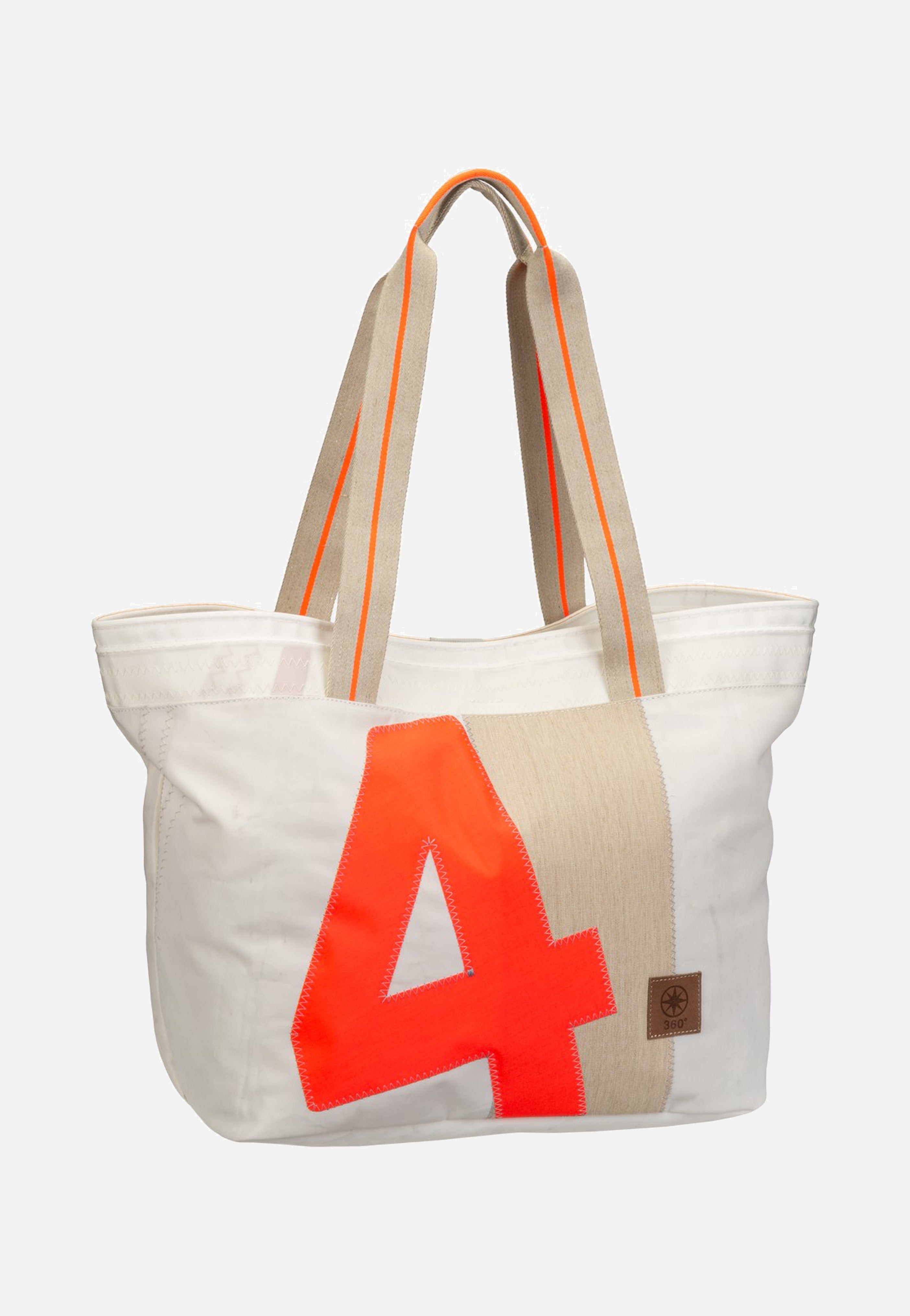 360Grad Watt Weiss/Sand/Zahl Orange Shopper
