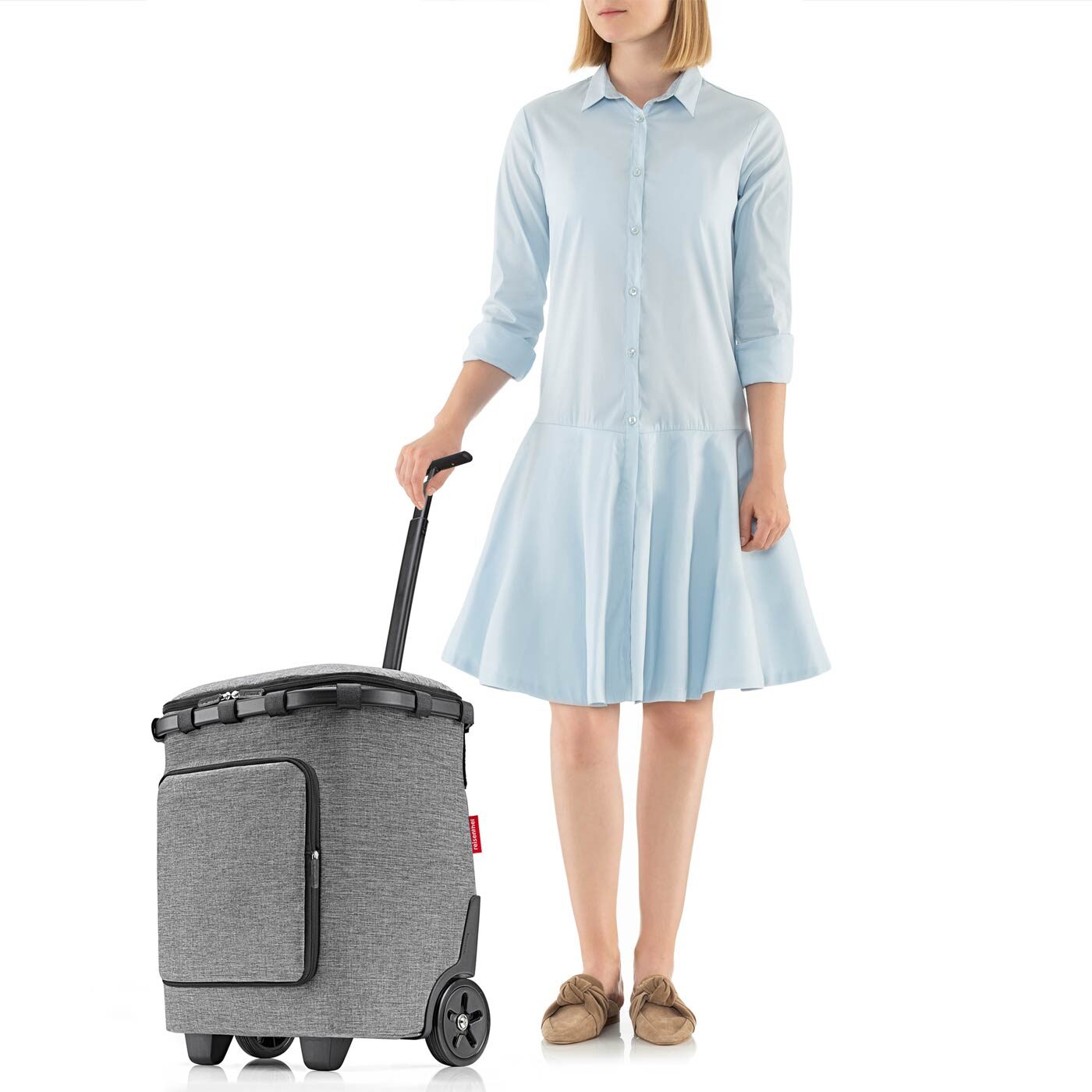 reisenthel Carrycruiser Plus Twist Navy Einkaufstrolley – Silhouettenansicht