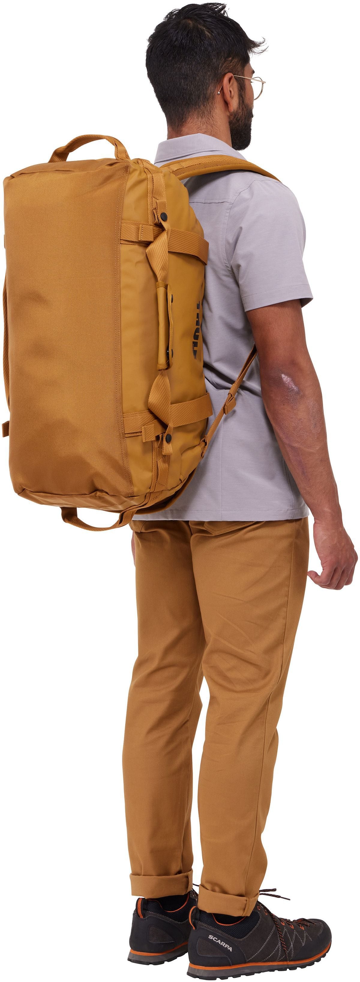 Thule Chasm 40L Darkest Blue Dufflebag – Silhouettenansicht