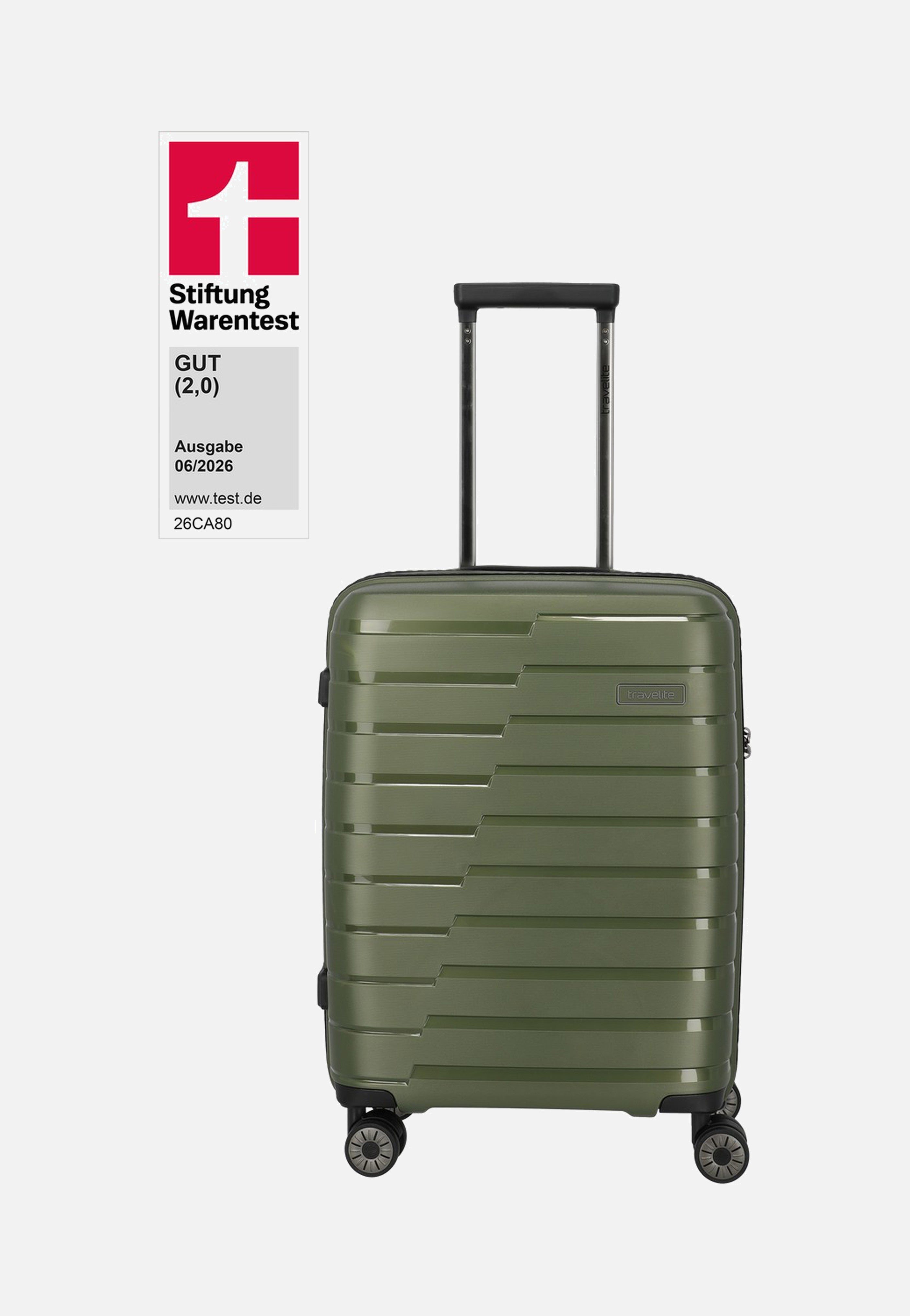 travelite Air Base 4-Rad Trolley S Olive Suitcase