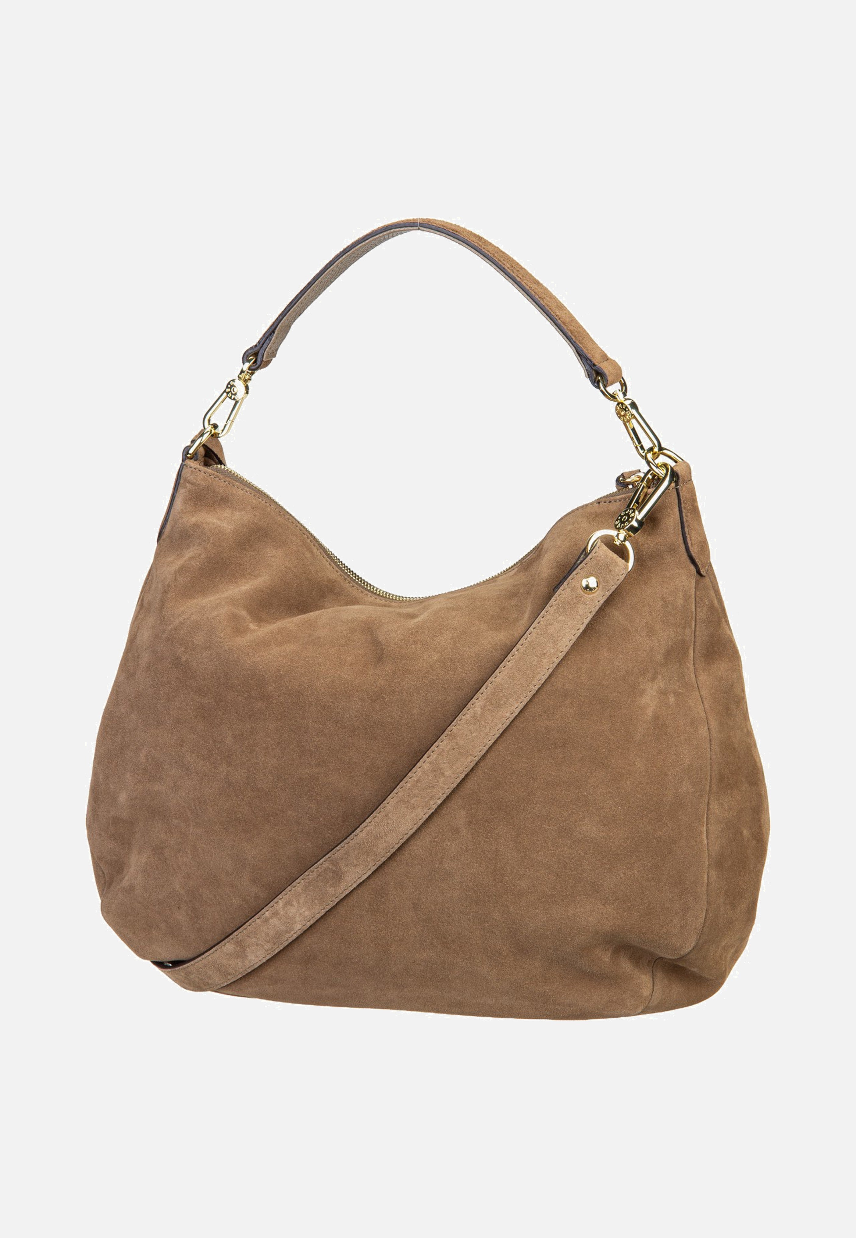 abro Juna Big Suede Khaki Hobo Bag