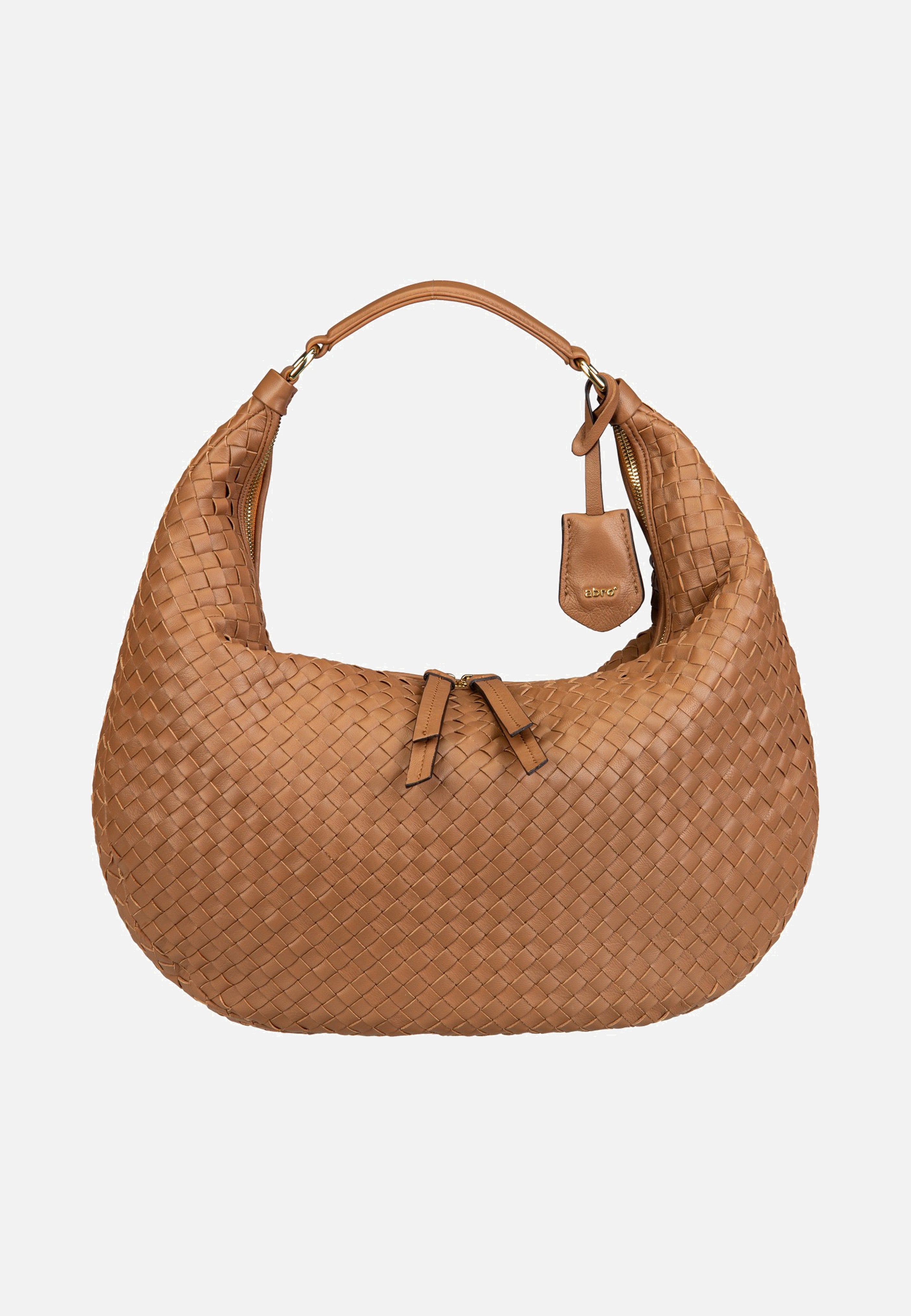 abro - Nana Piuma Weaving Cuoio - Hobo Bag | Neutral-Image