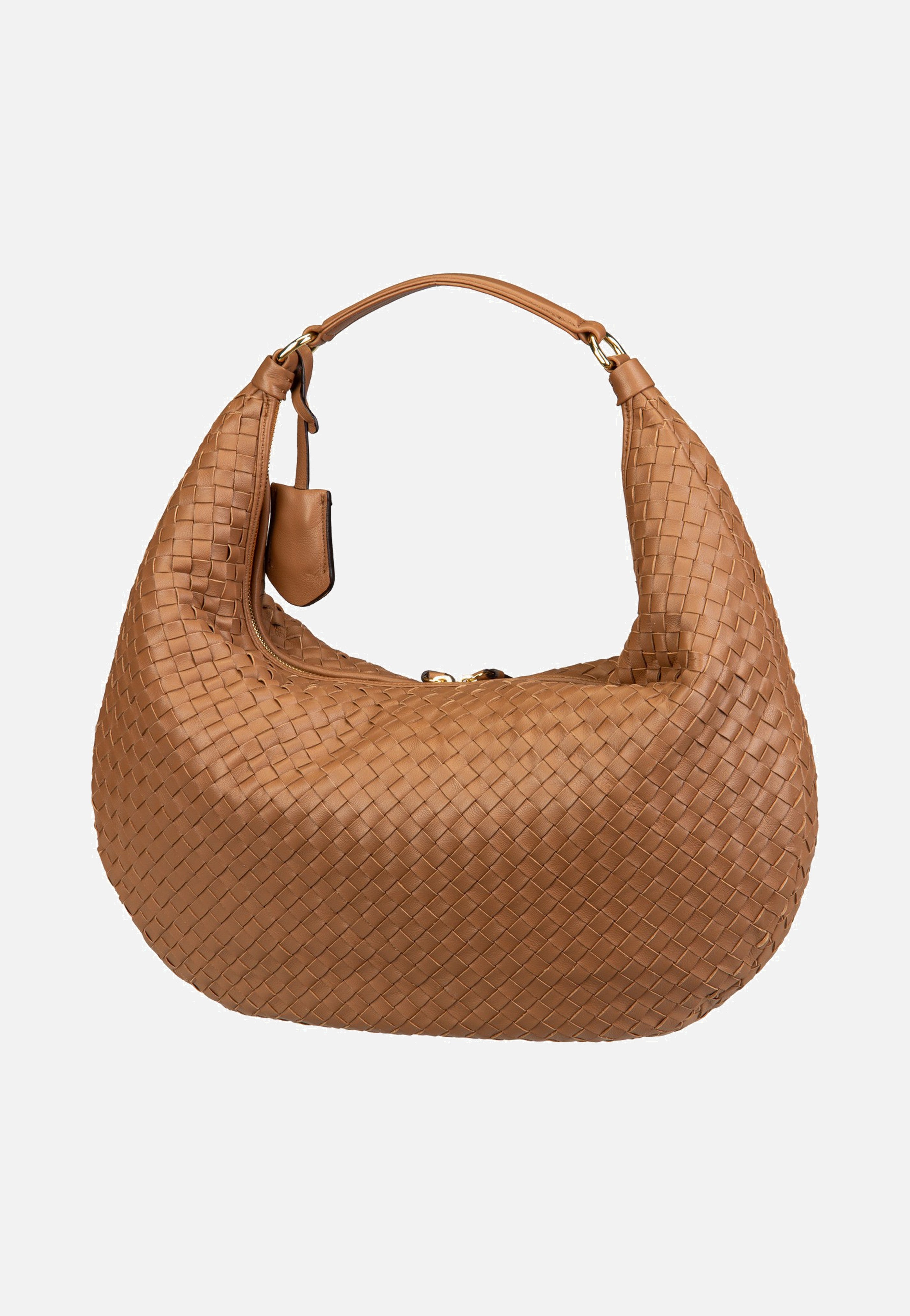 abro - Nana Piuma Weaving Cuoio - Hobo Bag | Neutral-Image