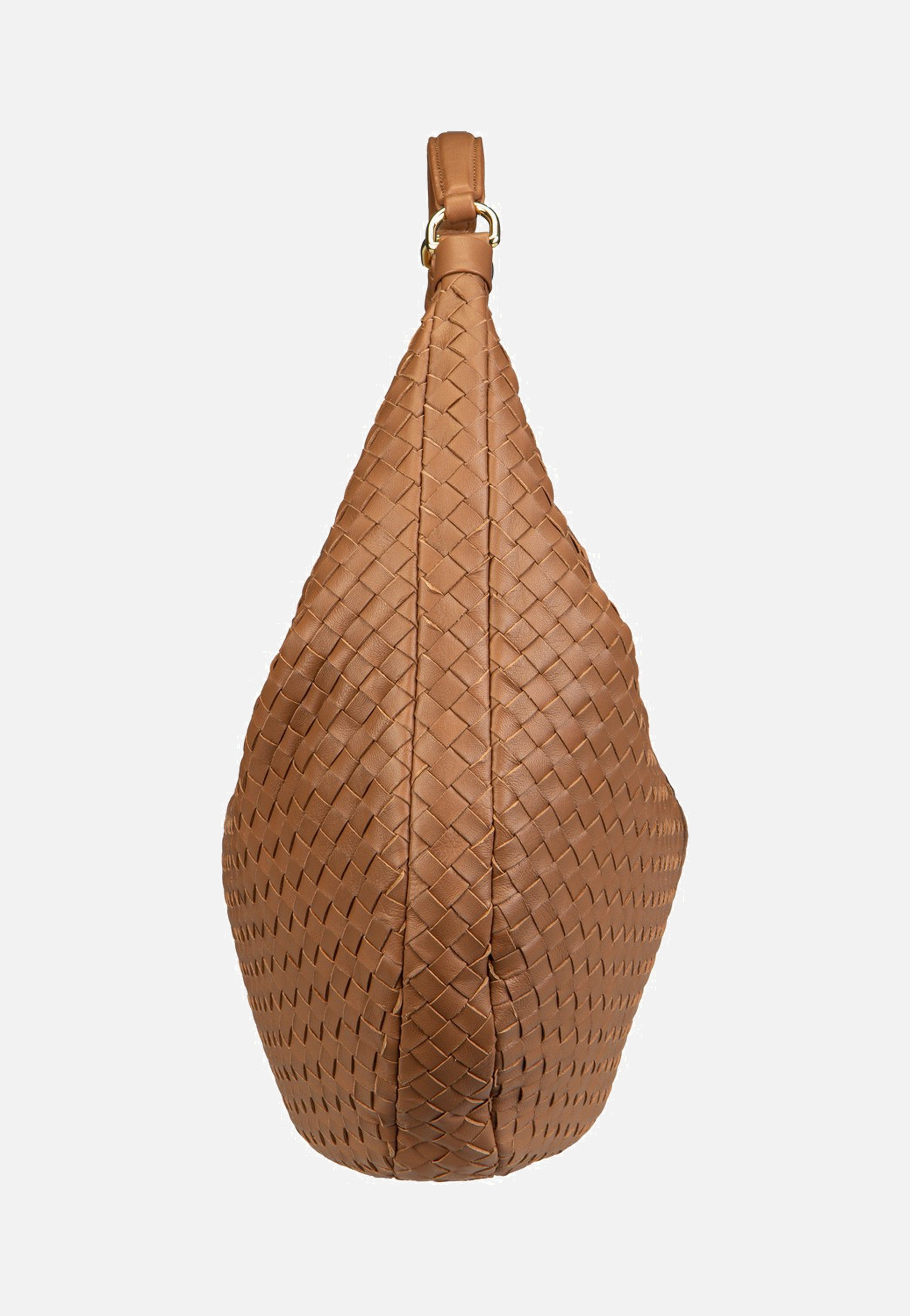 abro - Nana Piuma Weaving Cuoio - Hobo Bag | Neutral-Image
